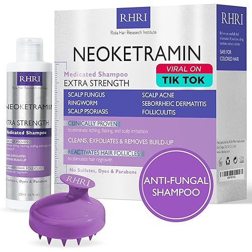 Miniatura 8 de Champú antihongos para hombres y mujeres  Champú anticaspa, medicado, foliculitis para cuero cabelludo seco, psoriasis, tiña  para cuero cabelludo