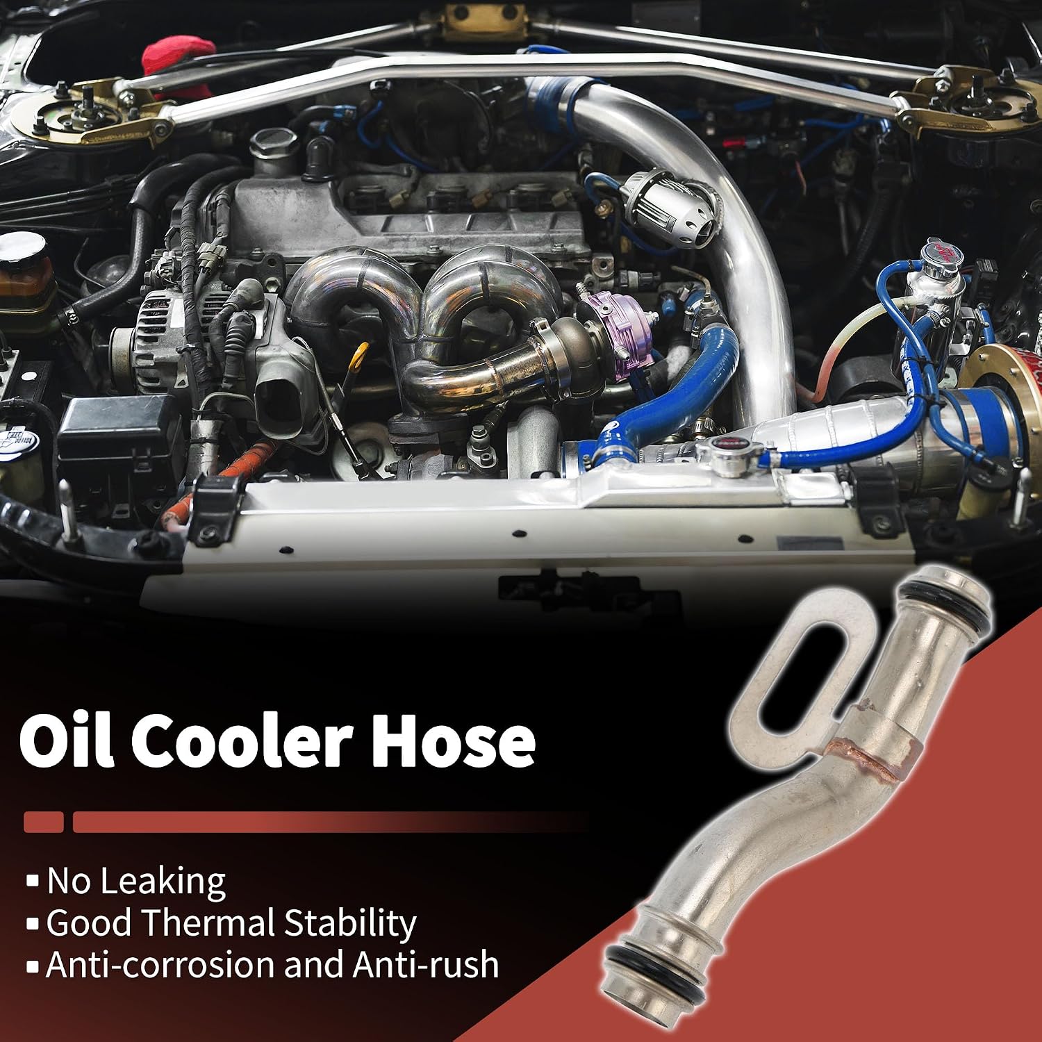 Inlet Engine Oil Cooler Tube for Chevrolet Sonic 1.8L L4 2012-2018 Engine Coolant Bypass Hose Line No.55353327