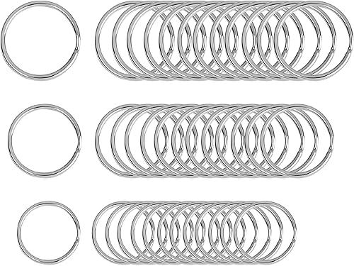 Miniatura 6 de Beadnova Llavero de metal dividido para placa de identificación y organización de llaves (0.59 pulgadas, 100 unidades)