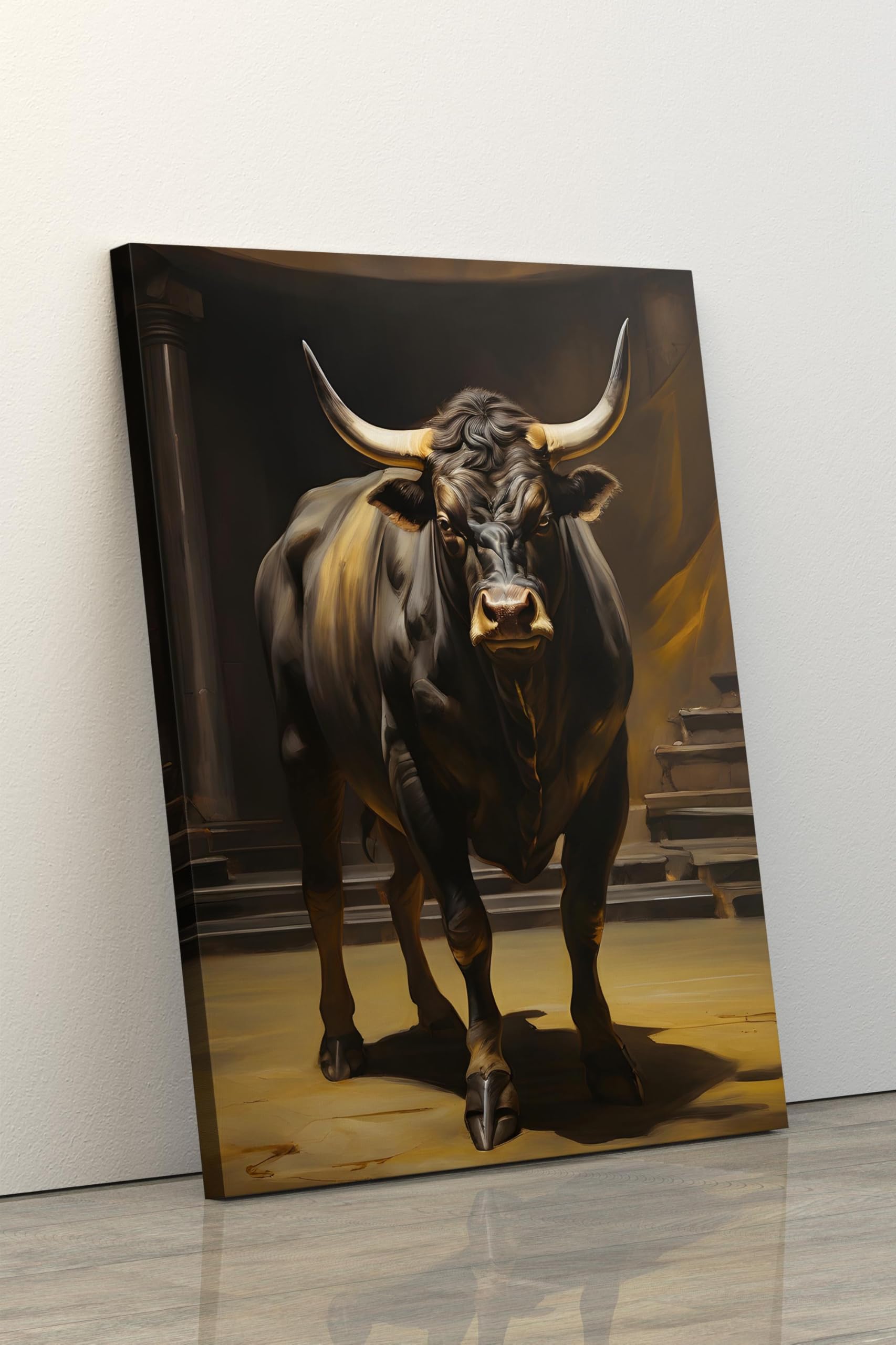 Affiche de taureau brun pour salon décoration murale de ferme - 8