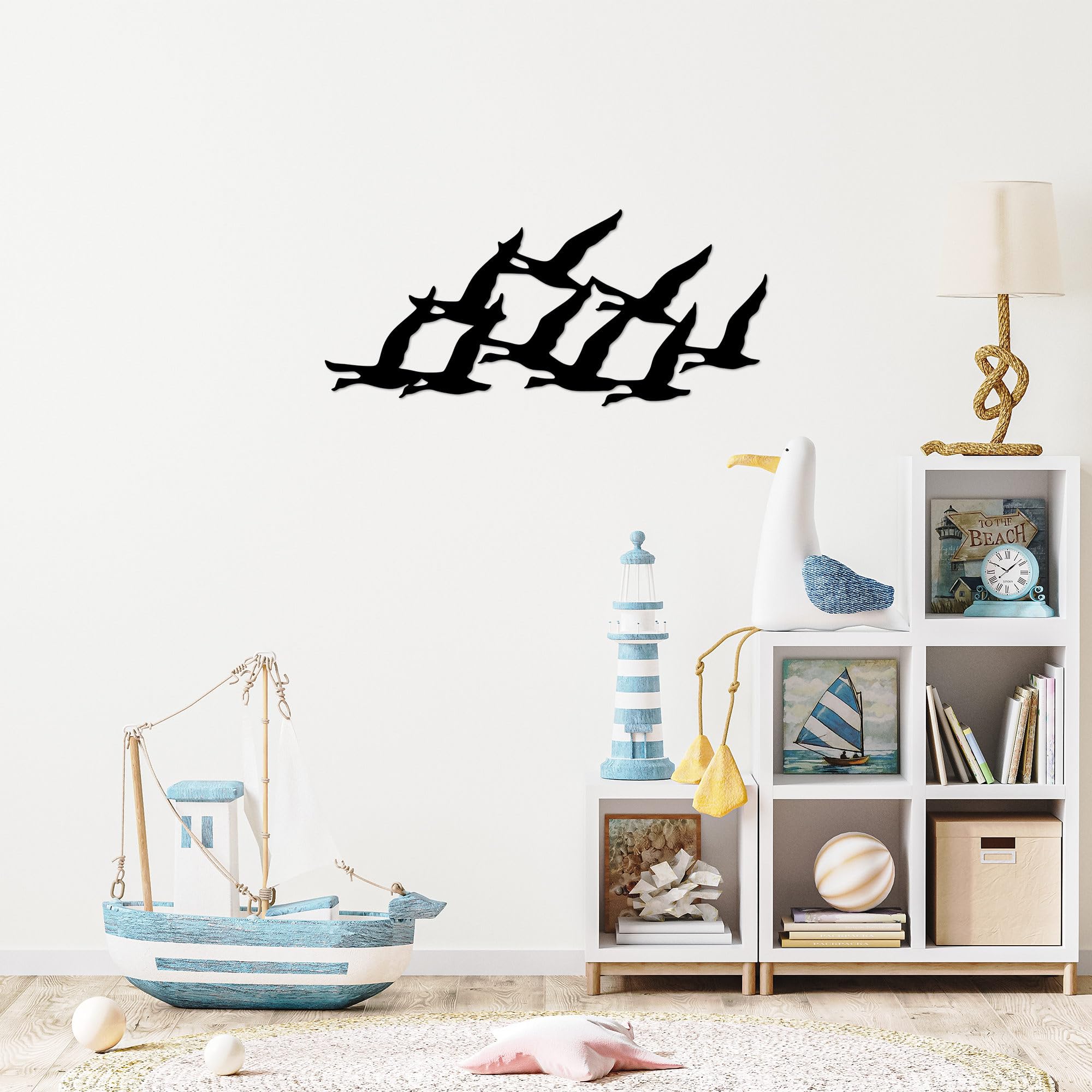 Stylish Black Decorative Metal Wall Accessory, 29 x 70 cm, 100% Metal, 1.5 cm Thickness, Perfect for Modern Home Decor & Office Spaces