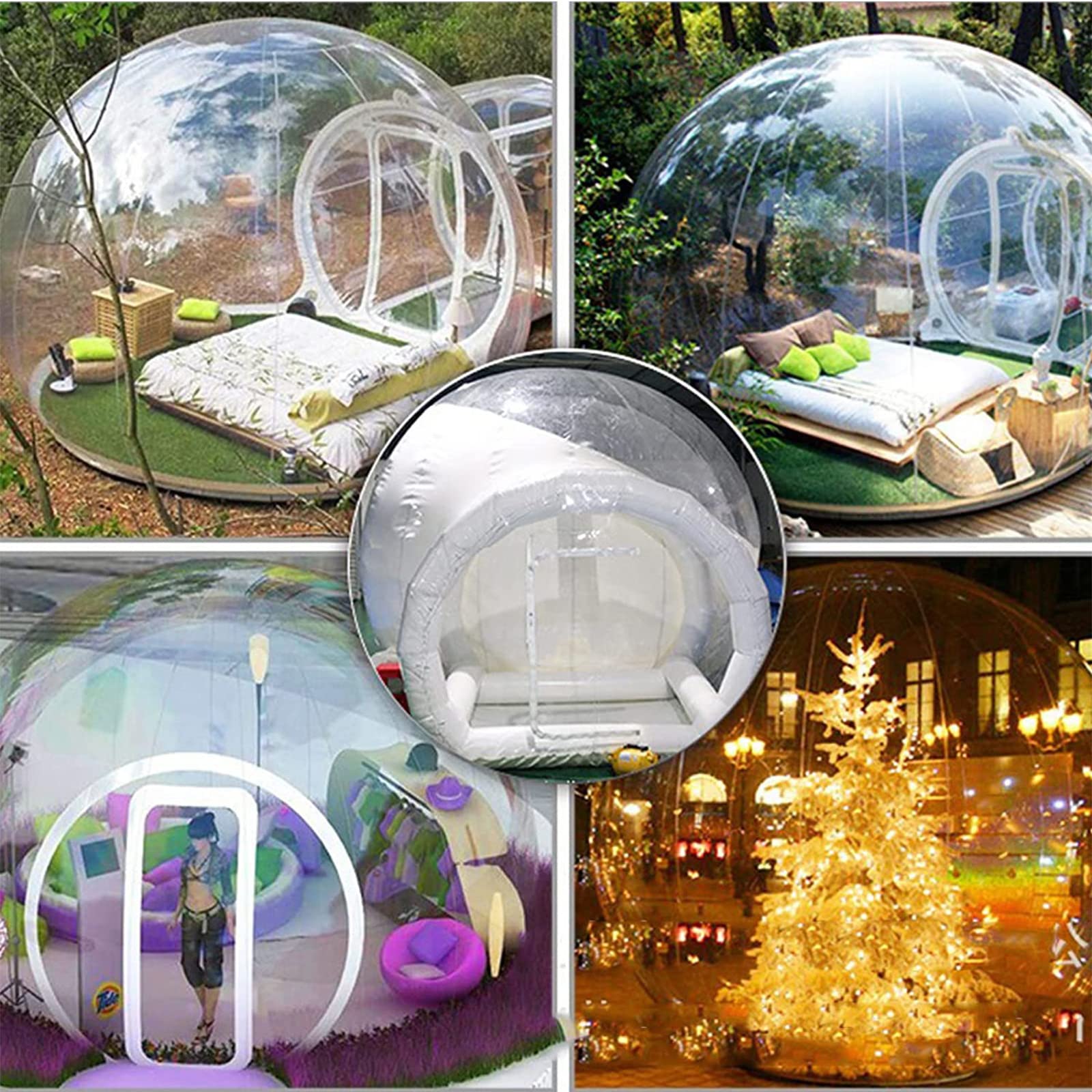 VICIYOO Outdoor Inflatable Bubble House Dome Tent, Transparent Bubble House Dome Luxury Gazebo Camping Tent, 3-5 Persons Tent Rainproof Indoor Outdoor Camping Star Tent : Everything Else