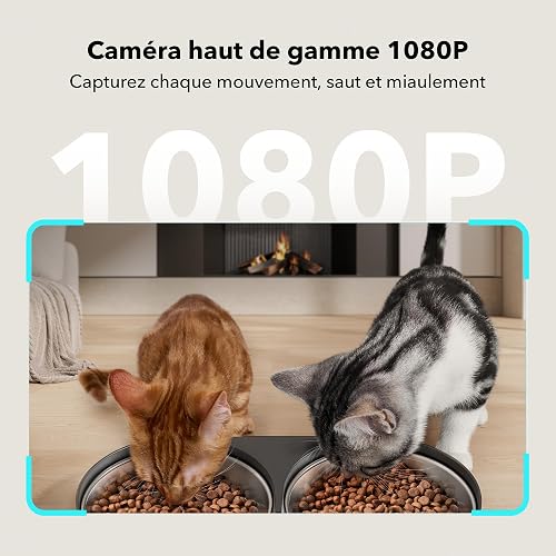 PETLIBRO Distributeur Croquettes 2 Chat avec 1080P Camera, 5G et 2.4G WiFi Mangeoire Automatique pour Animaux avec Bols en Acier Inoxydable, Gamelles pour Chats ou Chiens - 2