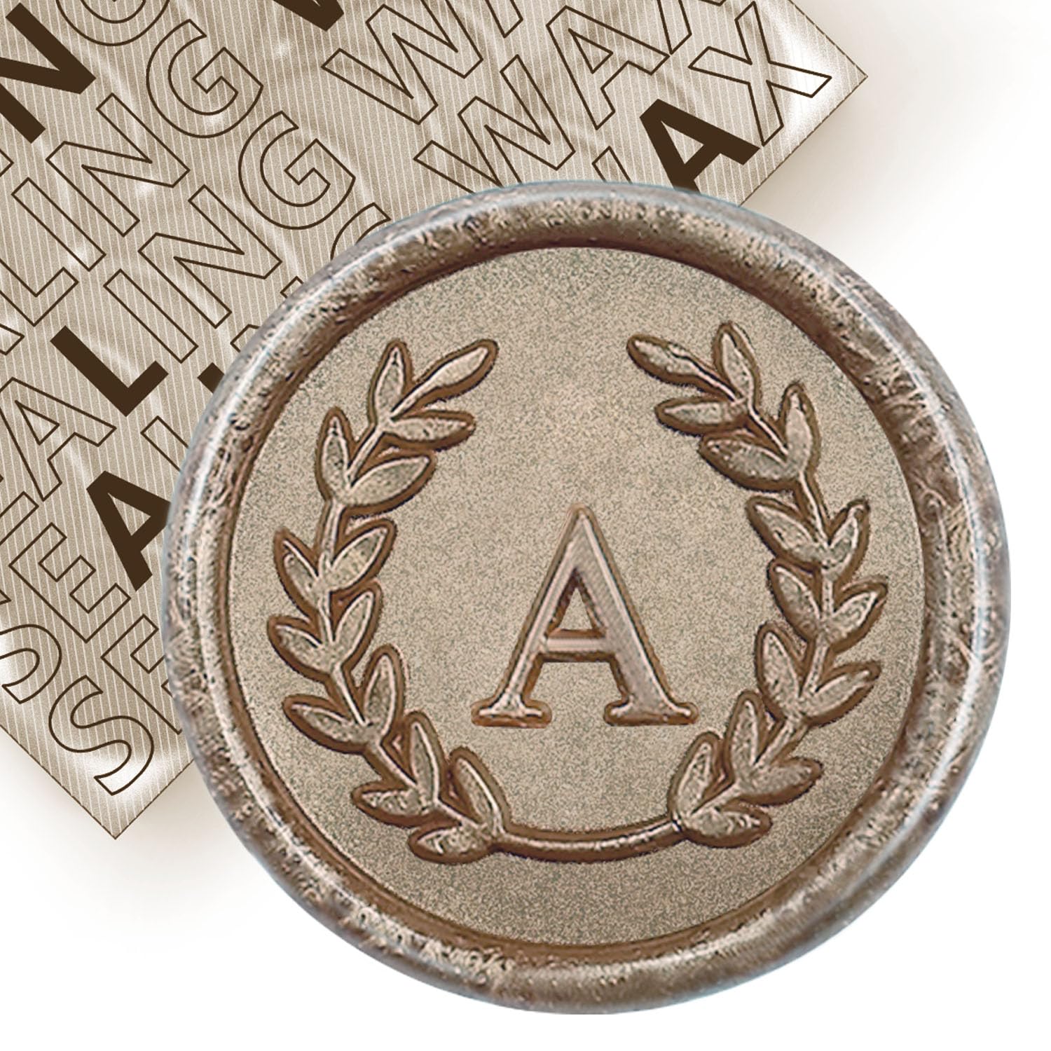 Autocollants de cire lettre A fait main un relief authentique pour papeterie de luxe