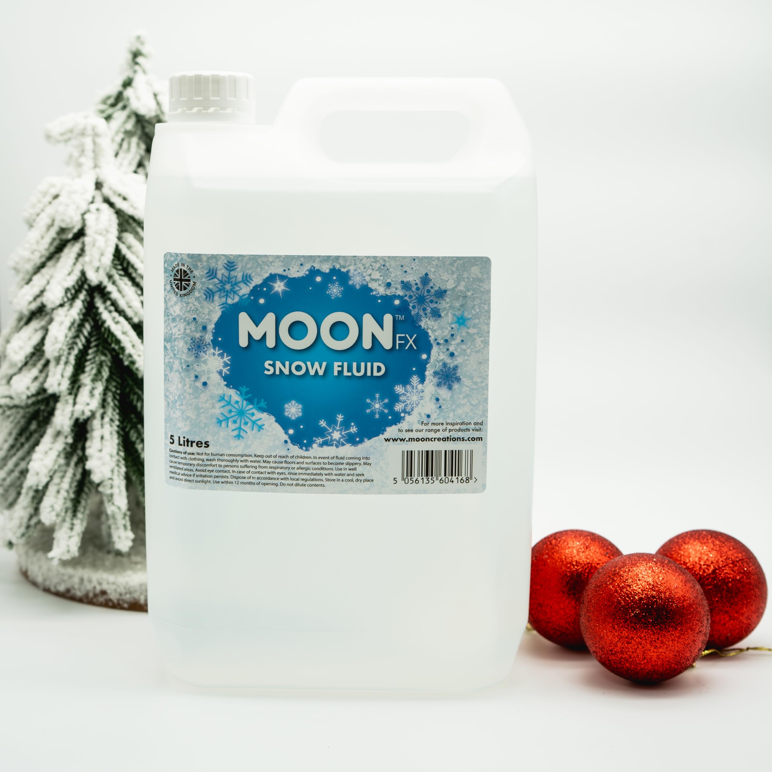 M04175 Liquide à neige professionnel 20 l (4 x 5 l) – Liquide à neige professionnel qui produit des flocons de neige à base de mousse blanche moelleuse