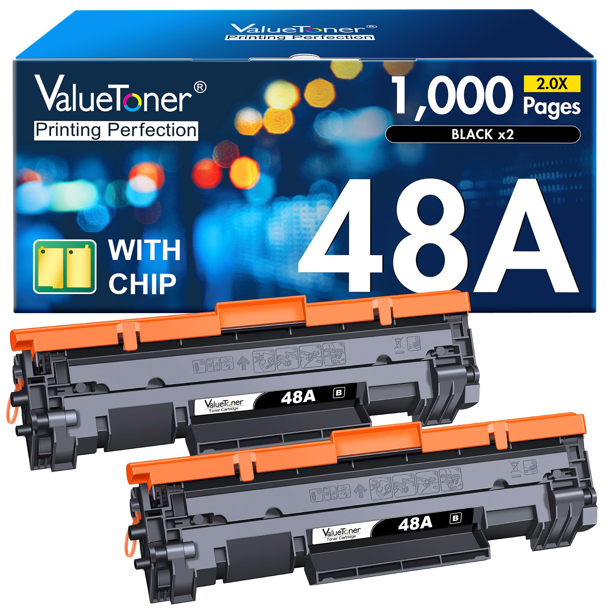 Valuetoner 48A CF248A Toner Cartridge 2-Pack