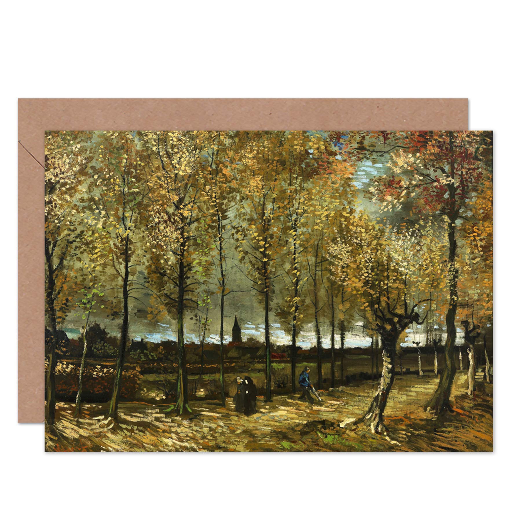 Artery8 Vincent Van Gogh Poplars Near Nuenen Fine Art Greeting Card Plus Envelope Blank Inside