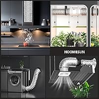 Vista 7 de Manguera de ventilación de secadora de 4 pulgadas 5 pies Extra gruesa Manguera de conducto de escape flexible de alta resistencia, conducto aislado