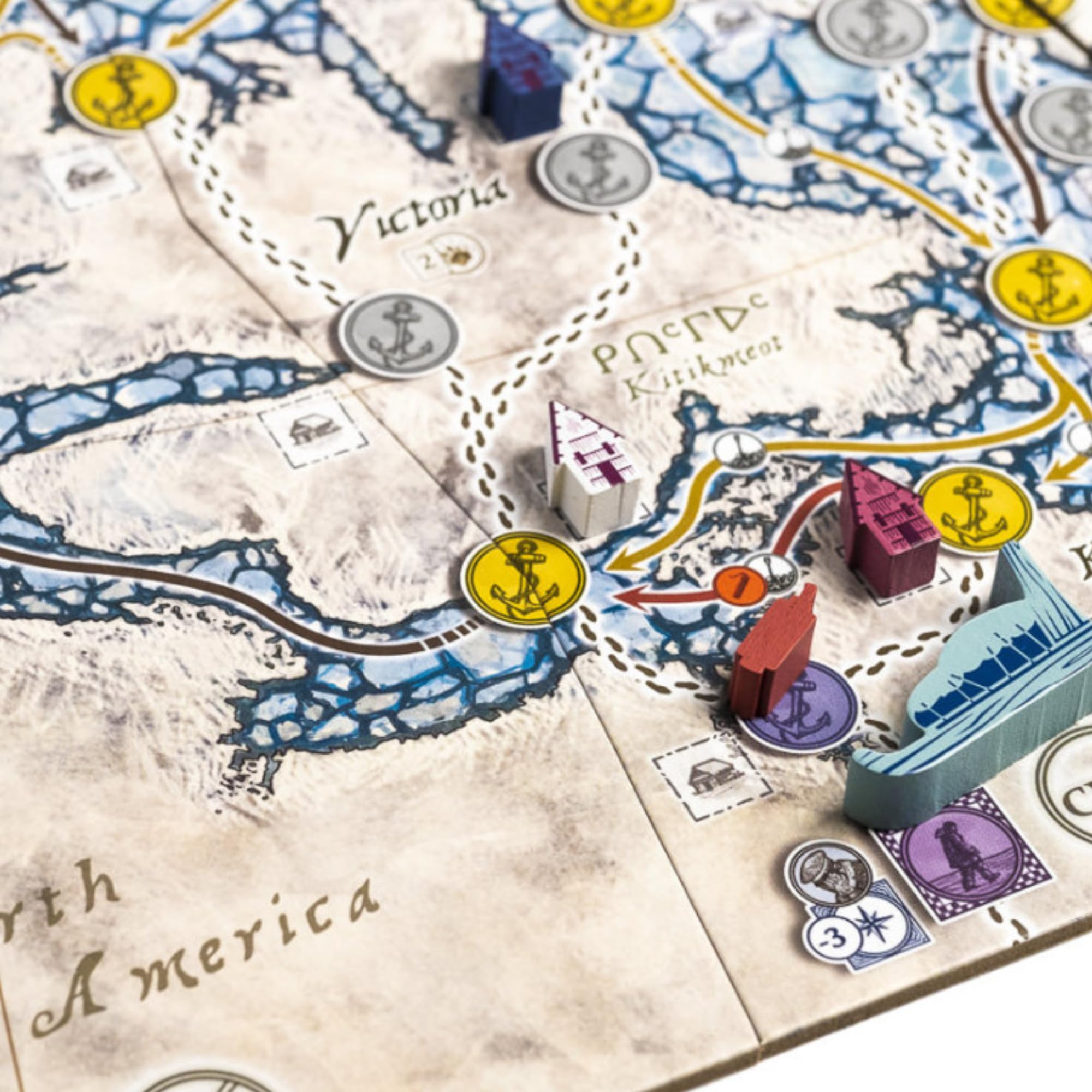 2Tomatoes Games | Through Ice and Snow Myths & Legends | Eksploracja Gra Planszowa | Strategia i przygoda | 1-4 graczy | Hiszpański, Niemiecki, Angielski i Francuski | Historyczny, Miejsca, Morski