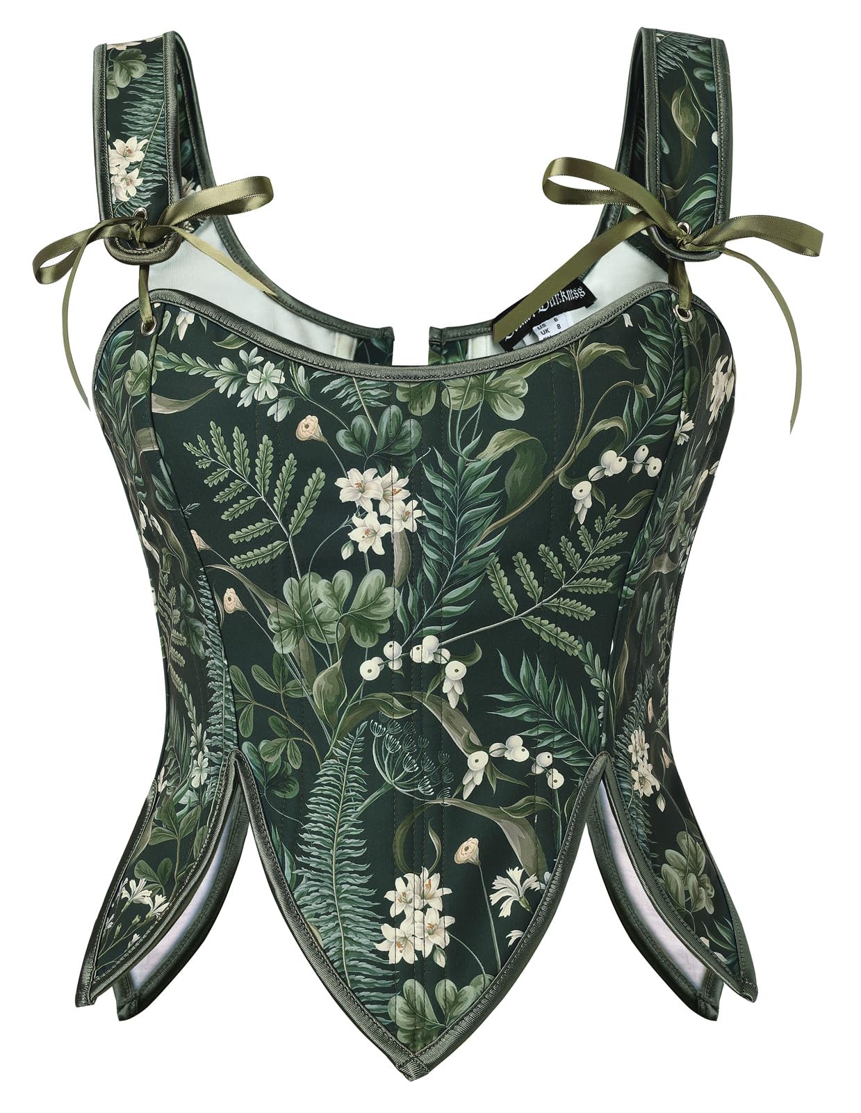 Scarlet Darkness Women's Renaissance Corset Tops Floral Boned Bodice
