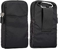 Vista 1 de Funda con clip para cinturón para teléfono celular, bolsa cruzada de nailon para teléfono celular, funda de cinturón de 6.9 pulgadas para teléfono