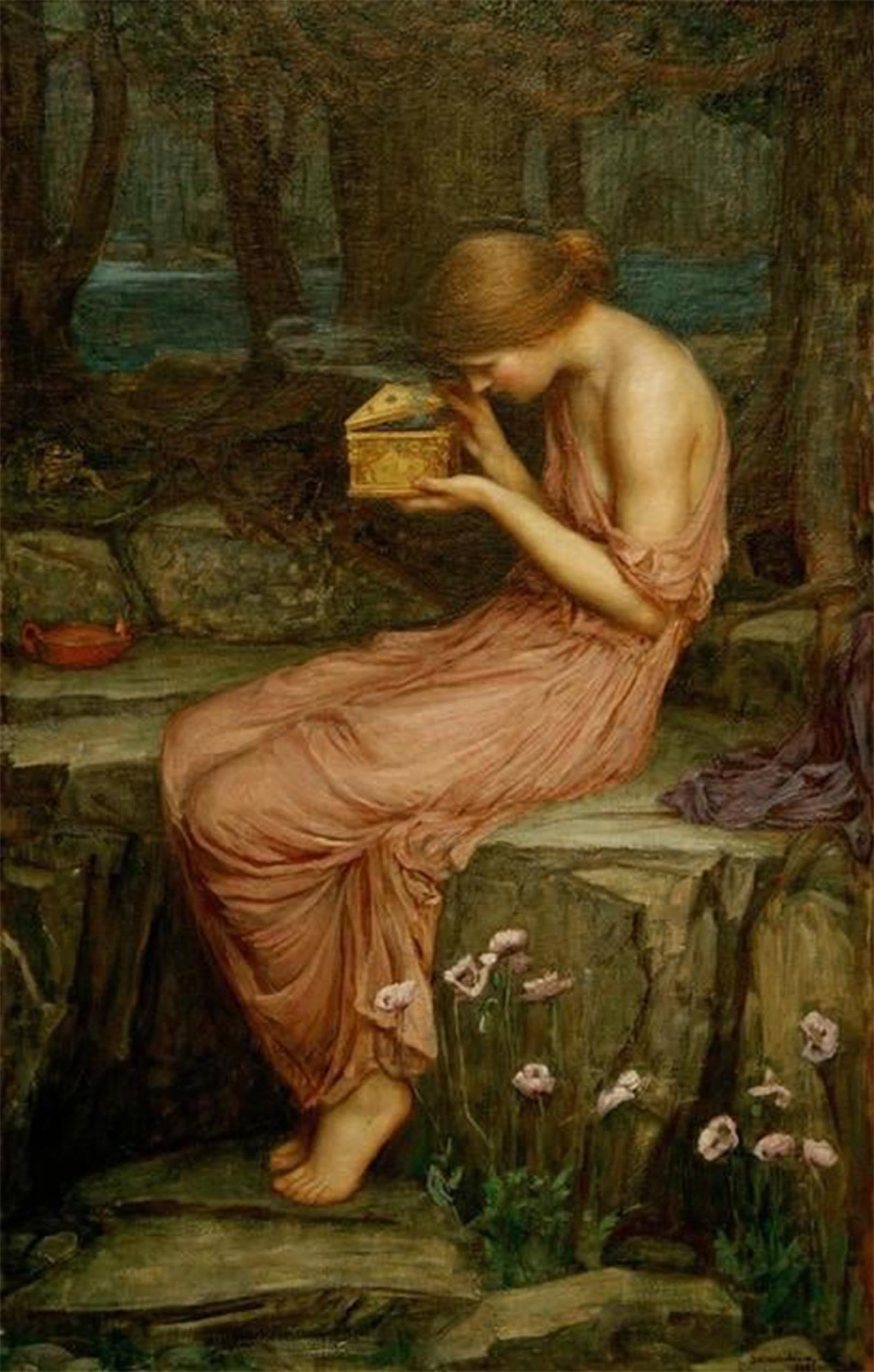 HRJUBWREE Vintage Poster Photo Wall Print Mural Artwork St. Cecilia by John William Waterhouse Art Prints Painting for Office Decor 60x90cm