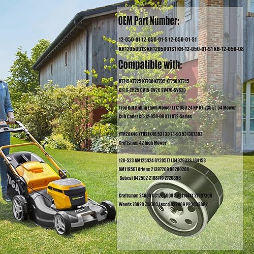 Miniatura 6 de 49065-7007 Filtro de aceite 49065-0721 492932 492932S 28 050 01-S para Kawasaki FR691V FR730V FR651V FR541V FR600V FX600V FS730 FX600V 4 Motor de