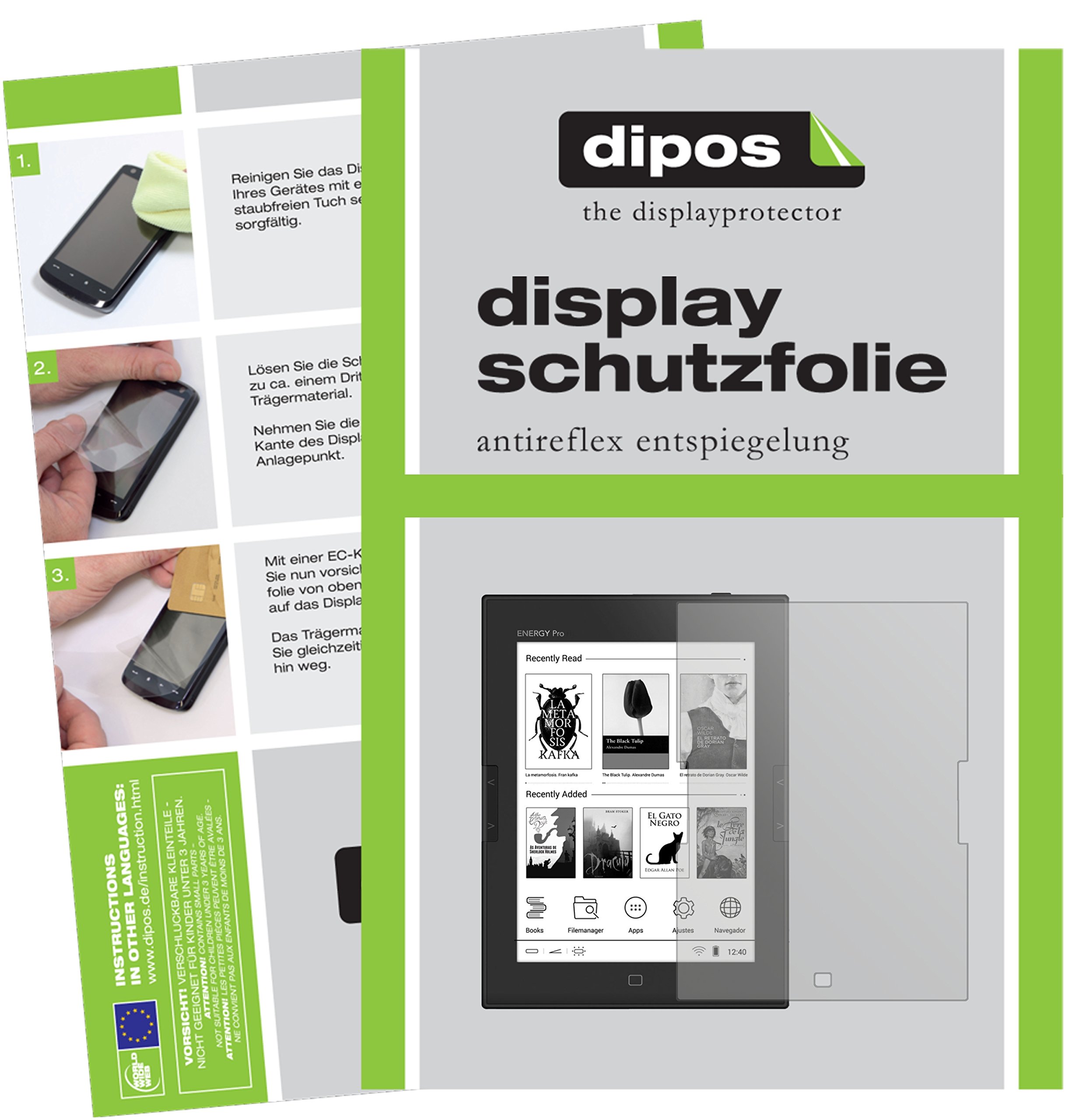 dipos I 2X Pellicola Protettiva antiriflesso Compatibile con Kindle Paperwhite (2018) Pellicola di Protezione