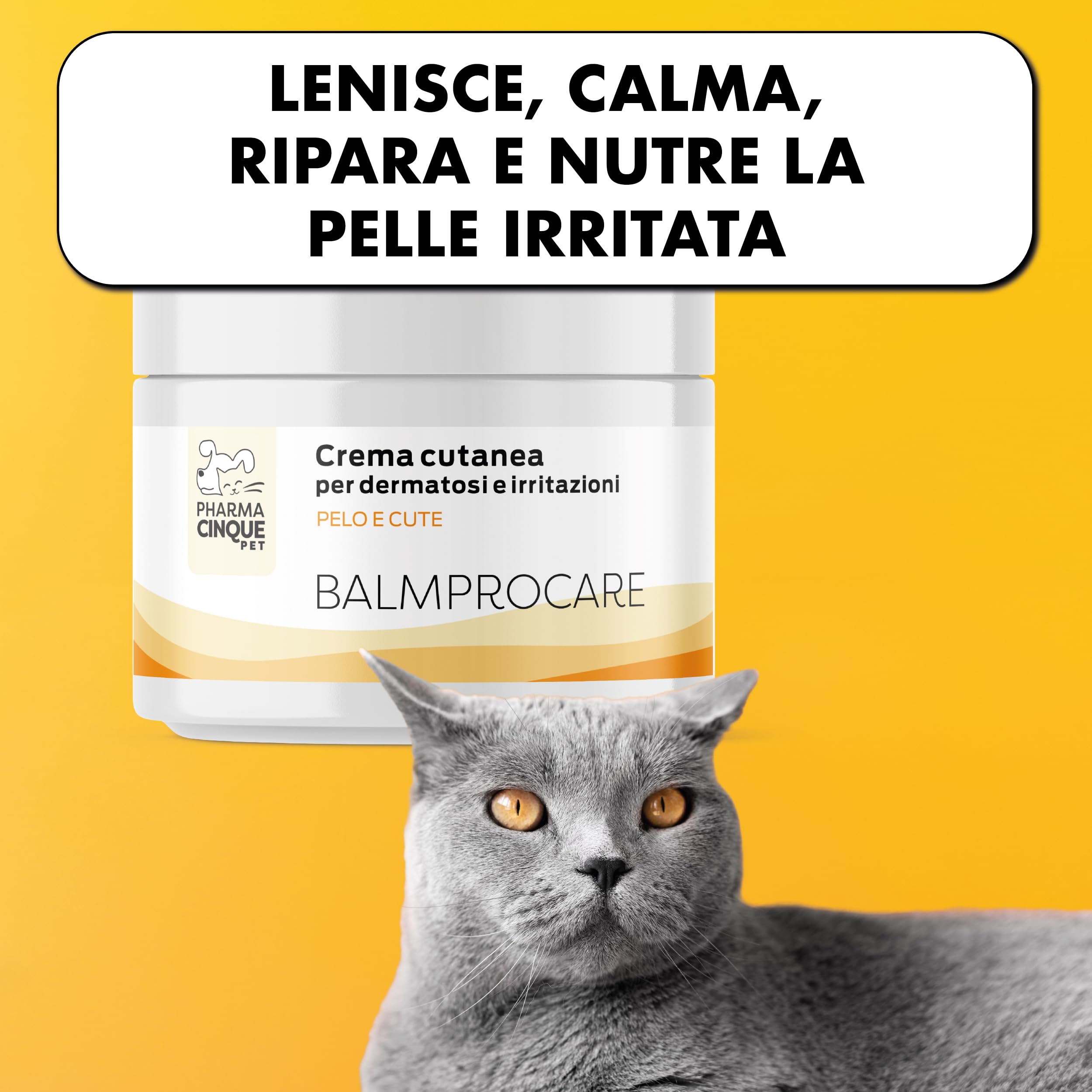 Balmprocare – Baume apaisant pour Chiens et Chats – Peaux sensibles, sèches ou irritées – Soin cutané Quotidien – 50 ML