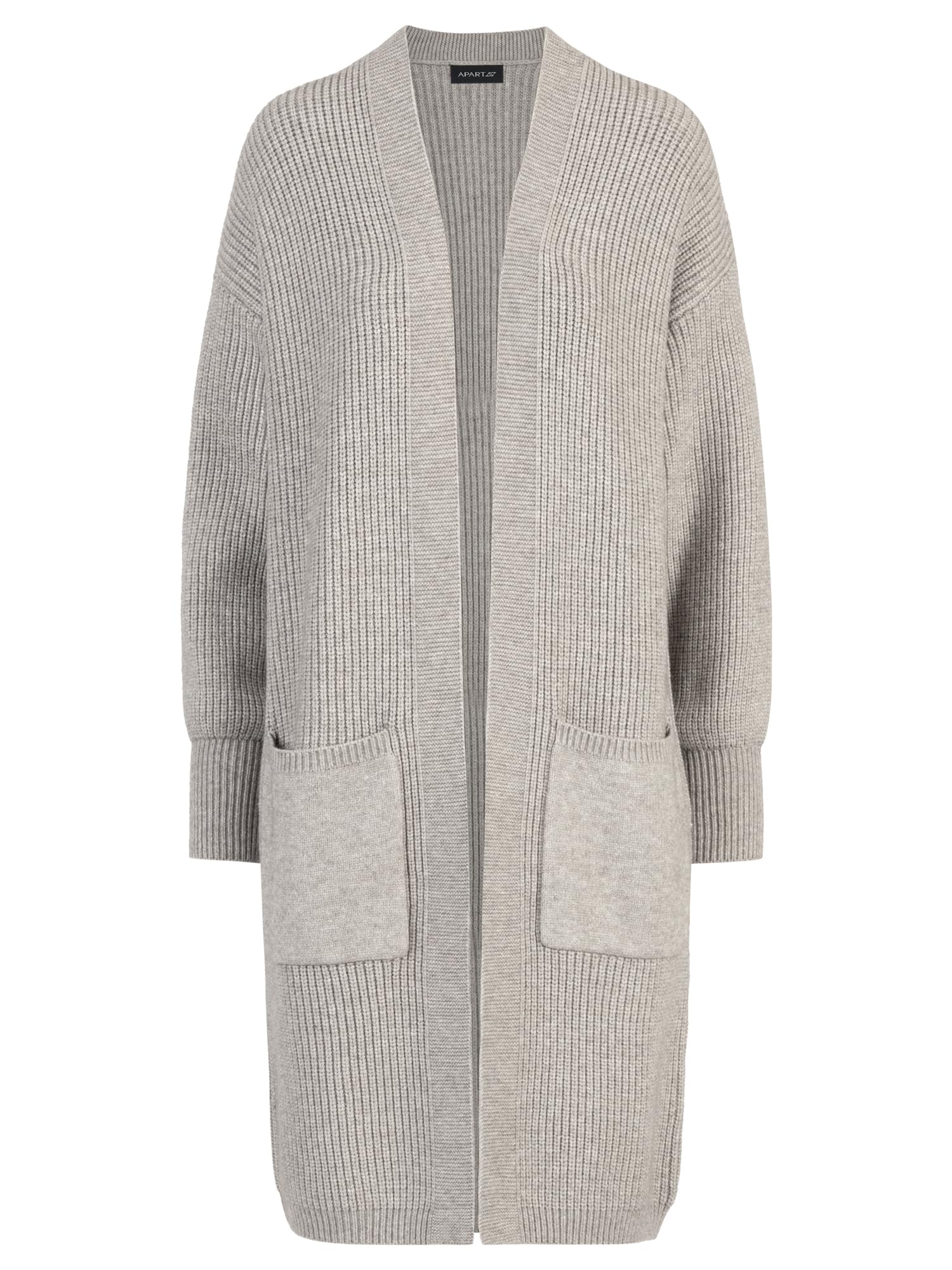 APART Lange Strickjacke mit aufgesetzten Taschen,