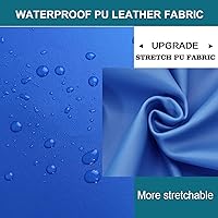 Vista 3 de Fundas para Taburetes de Bar de PU - Impermeables, Lavables, Fundas de Asiento Redondas con Bandas Elásticas para Sillas de 12-17 Pulgadas