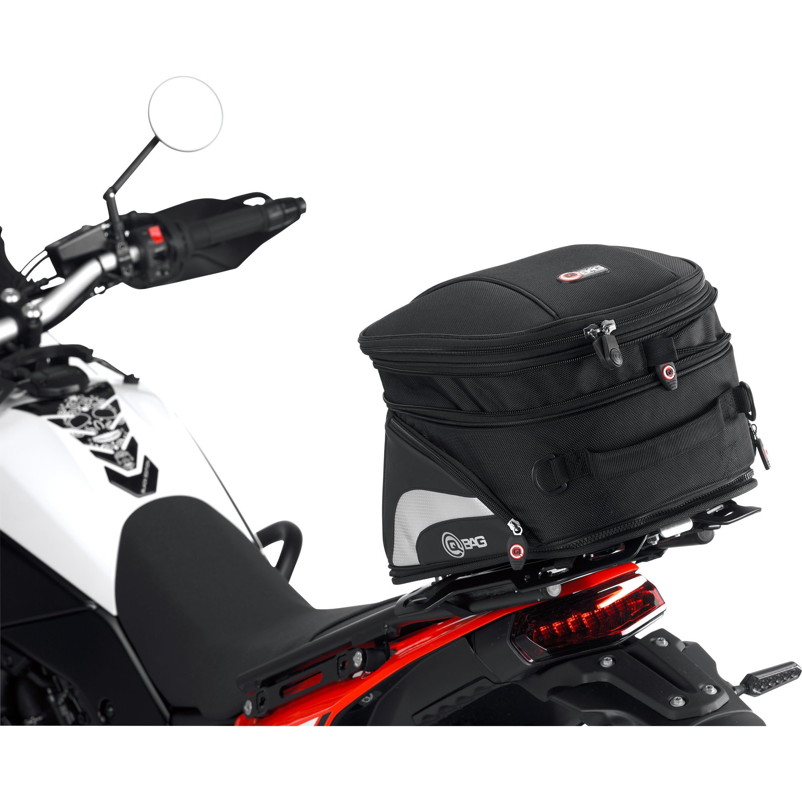 QBAG Hecktasche ST07 Abnehmbar 10-16L Stauraum Motorrad & Roller schwarz
