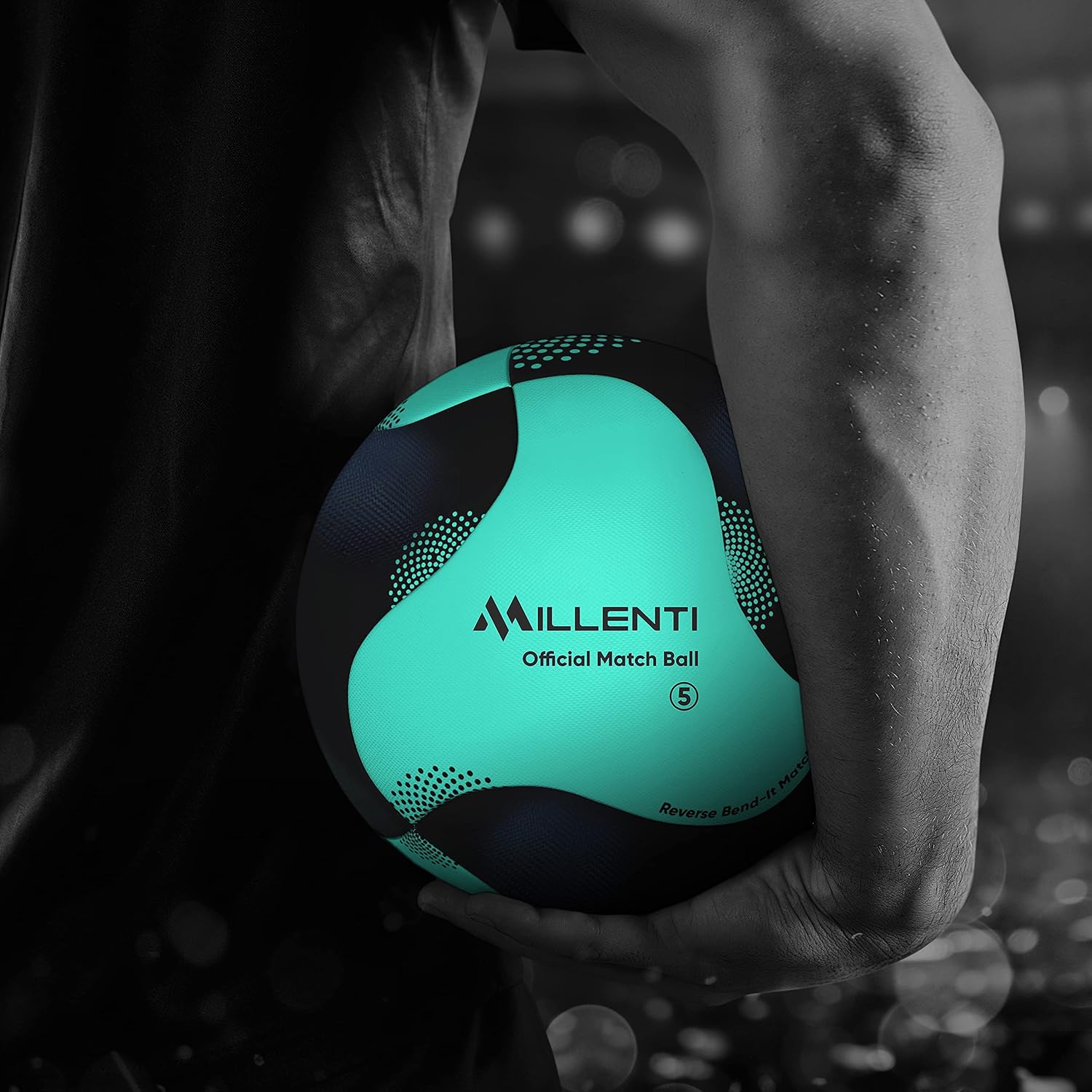 Millenti Soccer Balls Size 5 - Reverse Bend-It Soccer Ball With High-Visibility, Easy-To-Track Designs