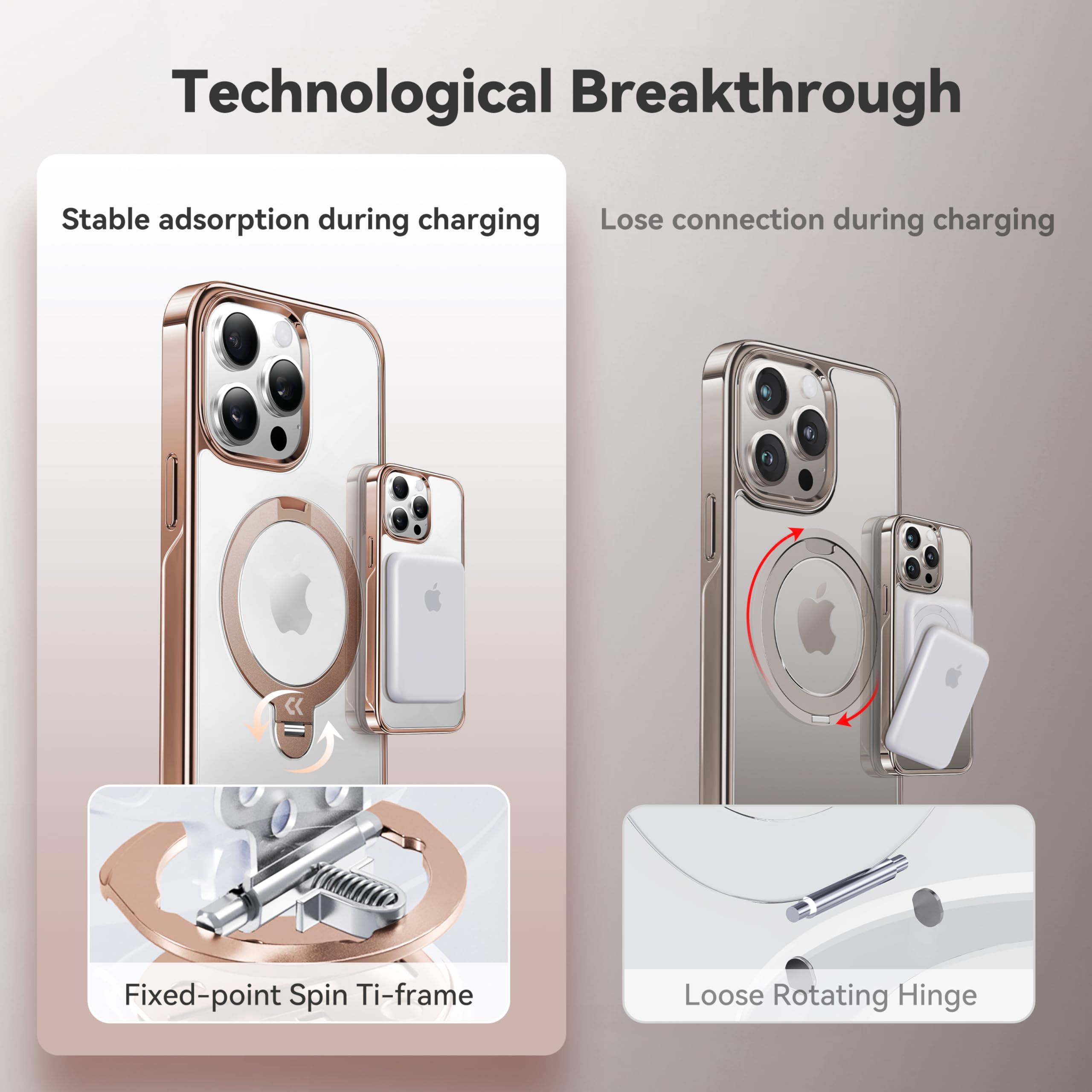 CASEKOO iPhone 15 Pro Max 用 ケース グレー iPhone 15 Pro ケース – CASEKOO