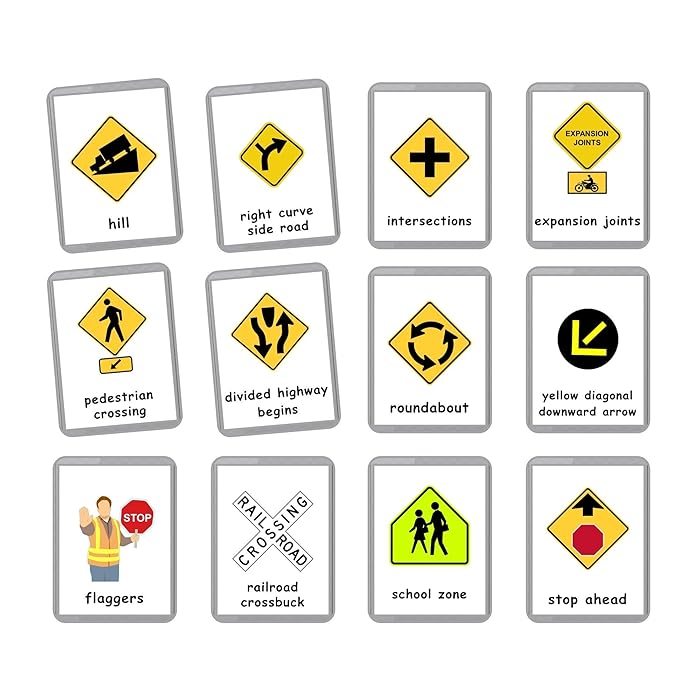 Buy USA Traffic Signs Flash Cards Road Signs Driving Test Flash Cards DMV Flash Cards