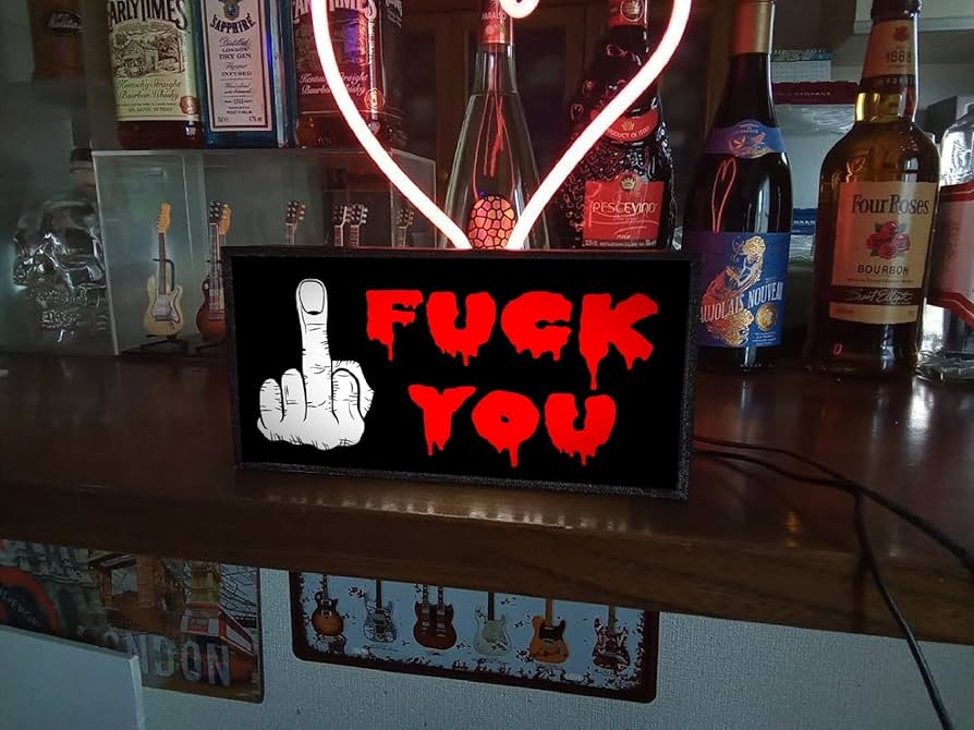 Amazon.co.jp: ファックユー FUCK YOU ロック ハードコア サイン