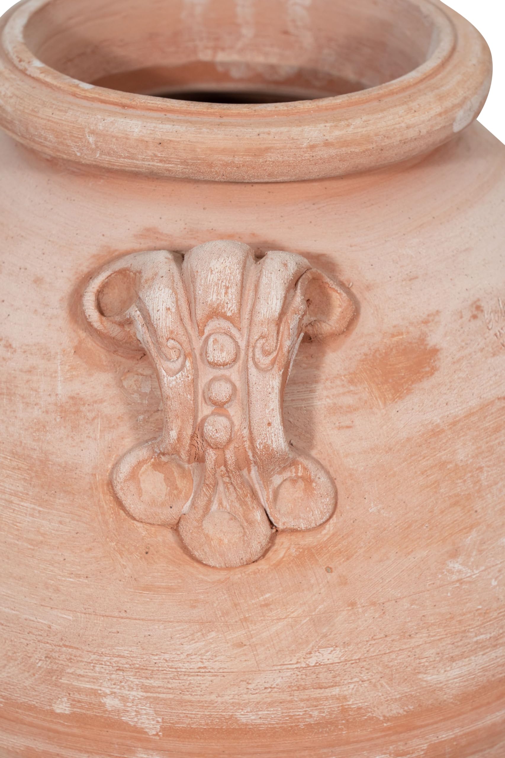 Biscottini Orcio in terracotta con manici 56x46x40 cm - Vasi per piante - Fioriera da esterno - Vaso in terracotta - Vaso alto da interno - Fioriere da esterno decorativa