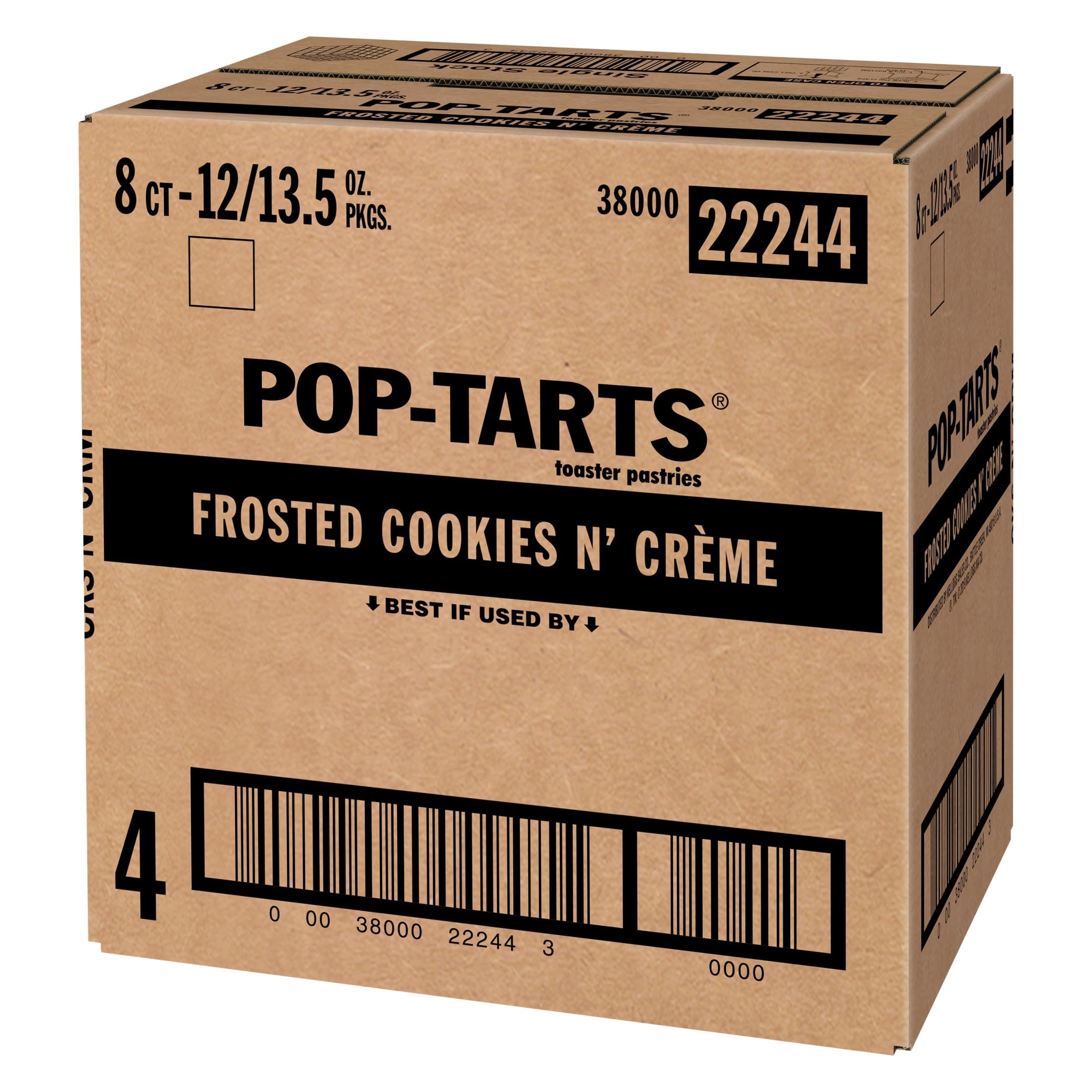 Pop-Tarts Toaster Pastries, Breakfast Foods, Kids Snacks, Frosted Cookies and Creme (96 Pop-Tarts)