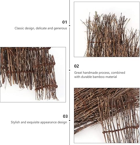 Miniatura 2 de Happyyami 6pcs Natural Sushi Mat Hecho a Mano Seda Decoración Micro Paisajismo Sashimi Prop