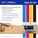Brother INKvestment 1365 Wireless Color Inkjet All-in-One Printer with Automatic Duplex Printing and 1.8” Color Display | Includes Refresh Subscription Trial(1) (MFC-J1365DW) | Wireless Inkvestment Aio, Auto Duplex, 1.8 Color Display, 150-Sheet Tray,