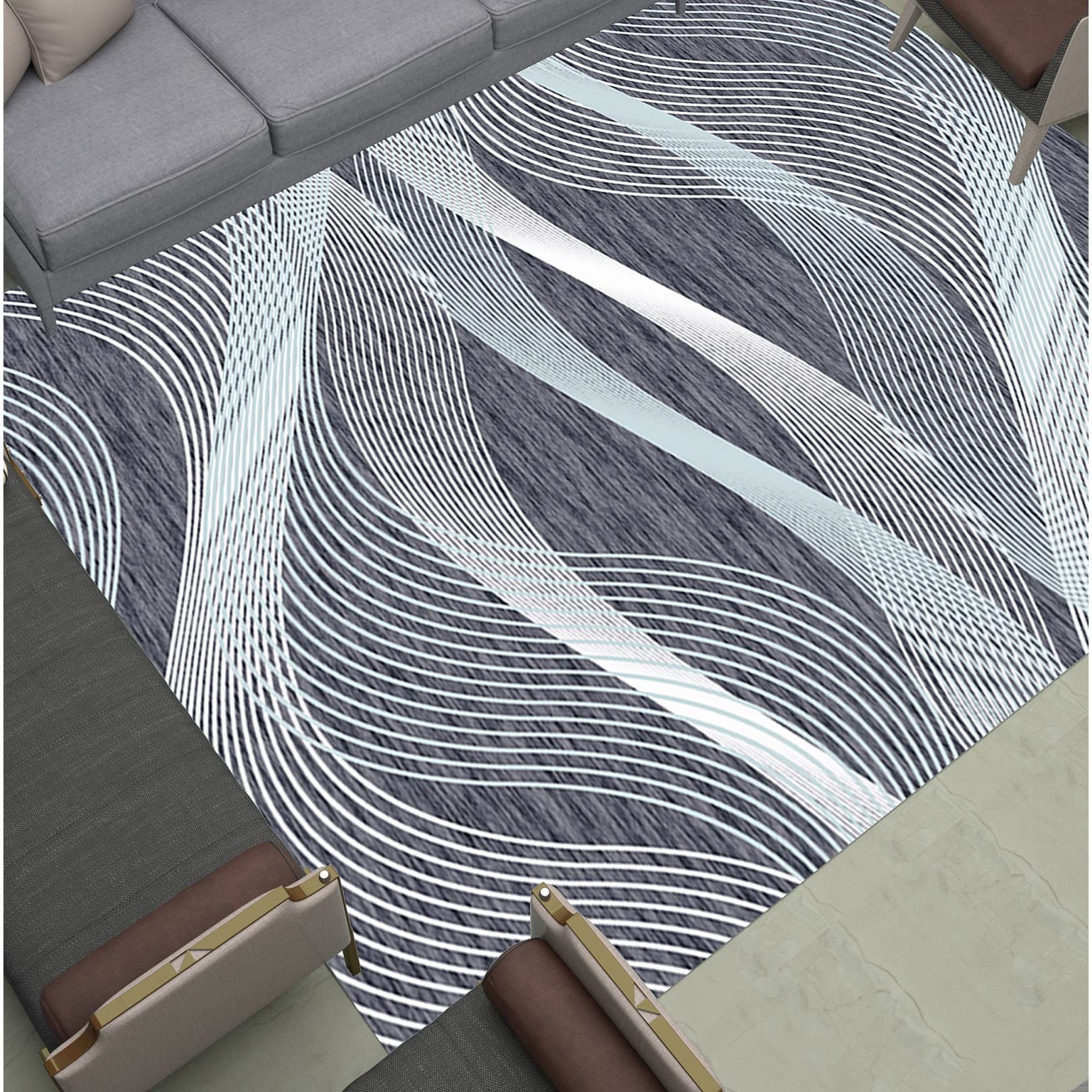 Tapis d'allée antidérapant 60x100cm tapis de cuisine résistant pour sol de toilette