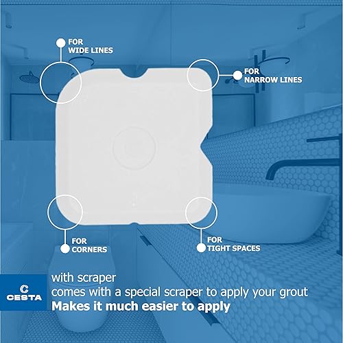 Miniatura 6 de Kit de reparación de lechada de azulejos CESTA  Tubo de exprimir, secado rápido, pintura de lechada impermeable para restaurar y renovar líneas de