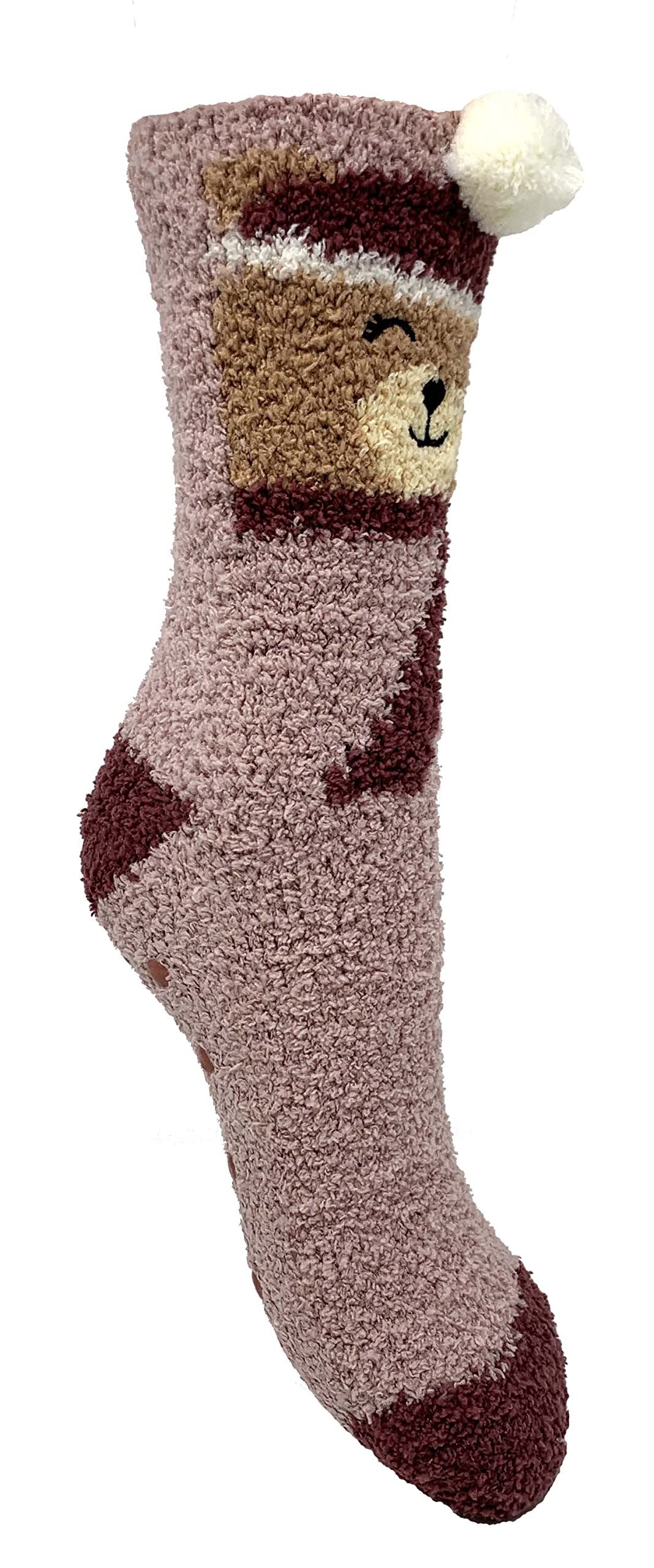 Since 2013 Bramble Women's Bear 1Pk Animal Fluffy Cosy Socks In A Giftbox (Bear)