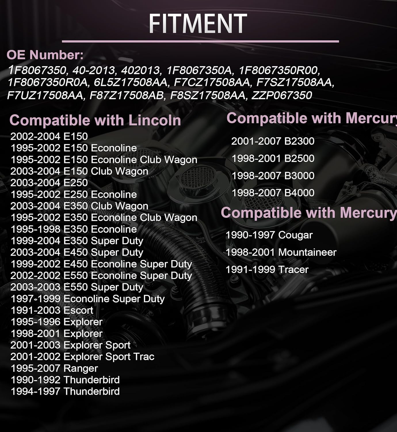 Front Windshield Wiper Motor 1F8067350 fit for Ford E150 E250 E350 Econoline Escort Explorer Ranger Thunderbird, fit for Mazda B2300 B2500 B3000 B4000, fit for Mercury Cougar Mountaineer Tracer