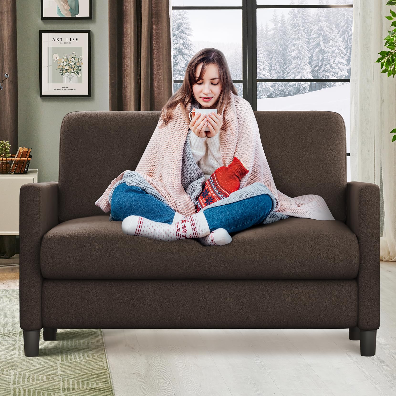 Amazon.com: Welzona Loveseat Sofa, 51
