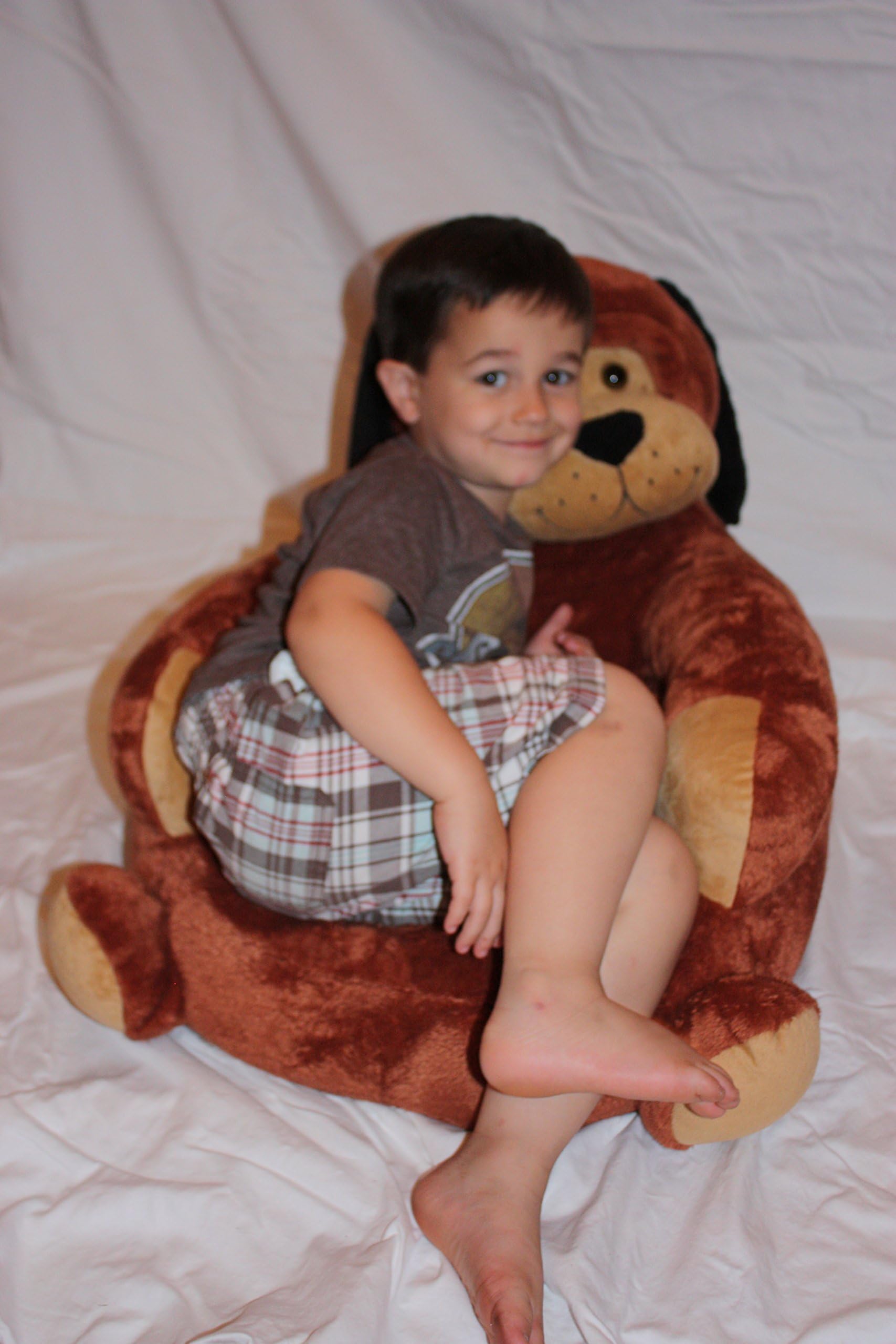 The Amazingly Huggable and Snuggable Children's Adorable Plush Animal Chair - Puppy Design - Cute, Soft, and Comfortable 23" Chair Creates The Perfect Lounging Companion For Every Child