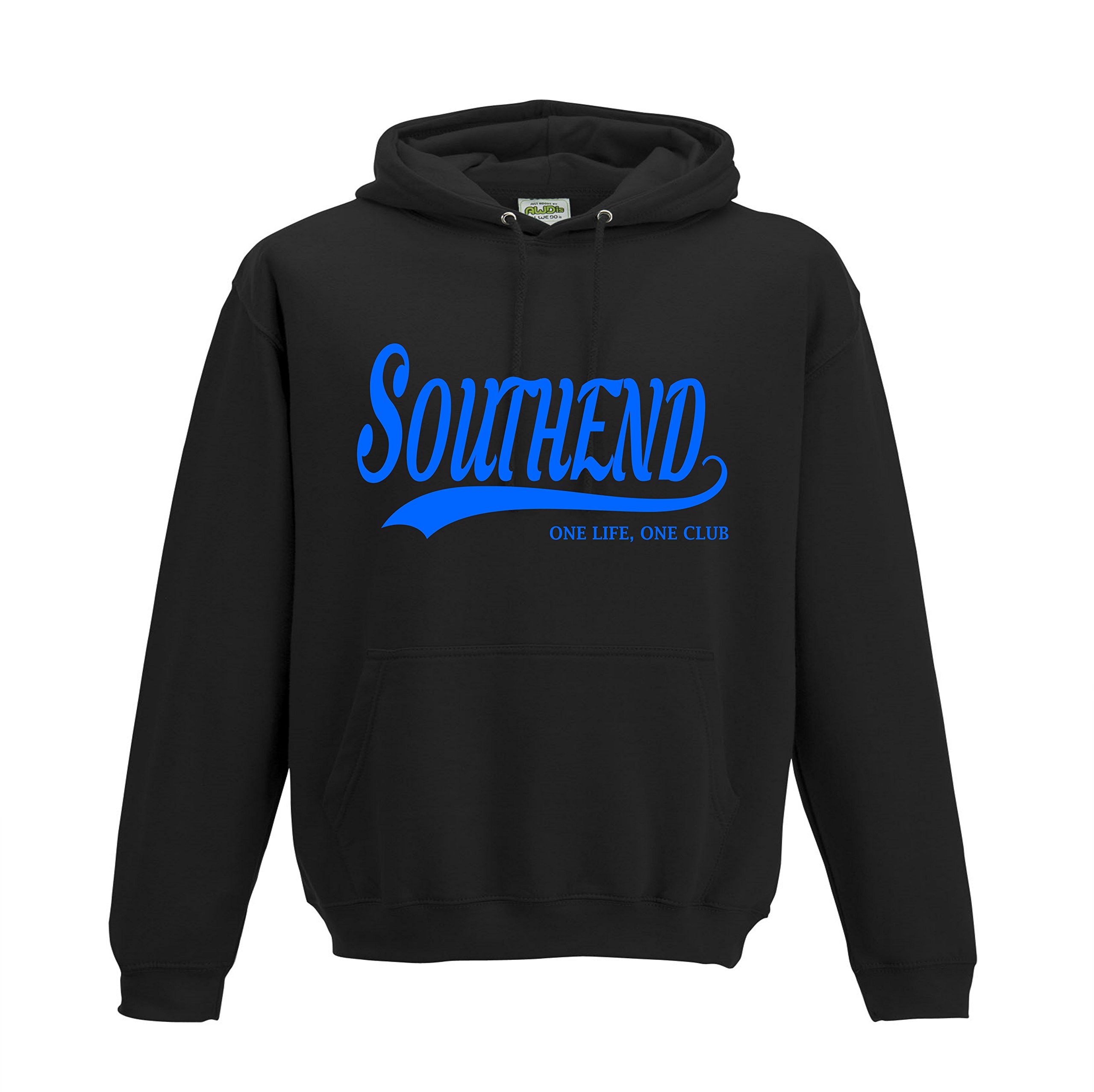 Southend Football Gift - Hoodie one Life one Club top Jumper Sweatshirt Present FH16 (Adult XL, Jet Black)