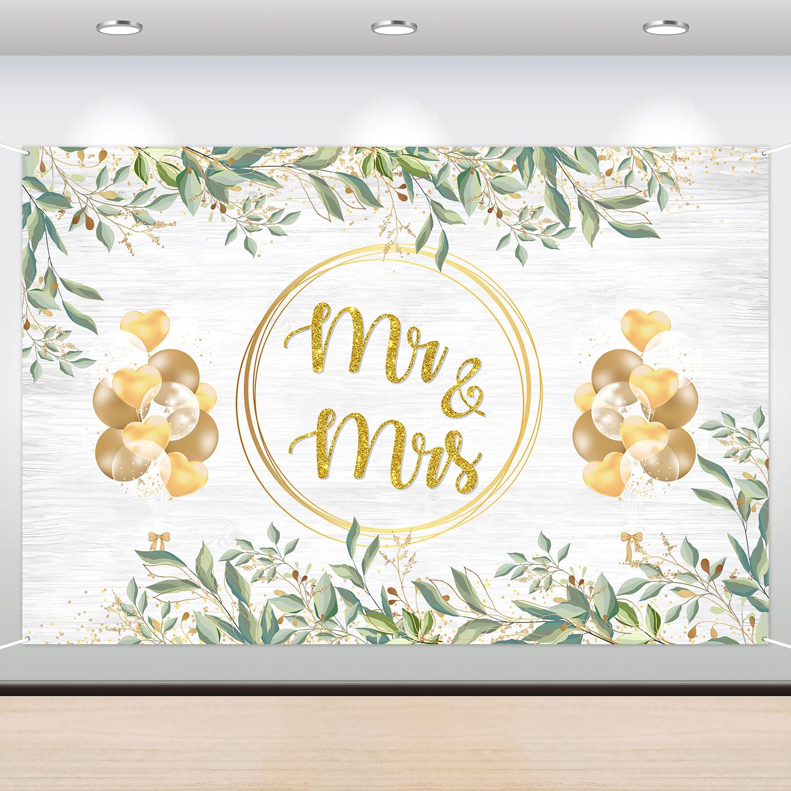Amazon.com : RoadSea Mr & Mrs Backdrop Banner - Weeding Engagemenet ...