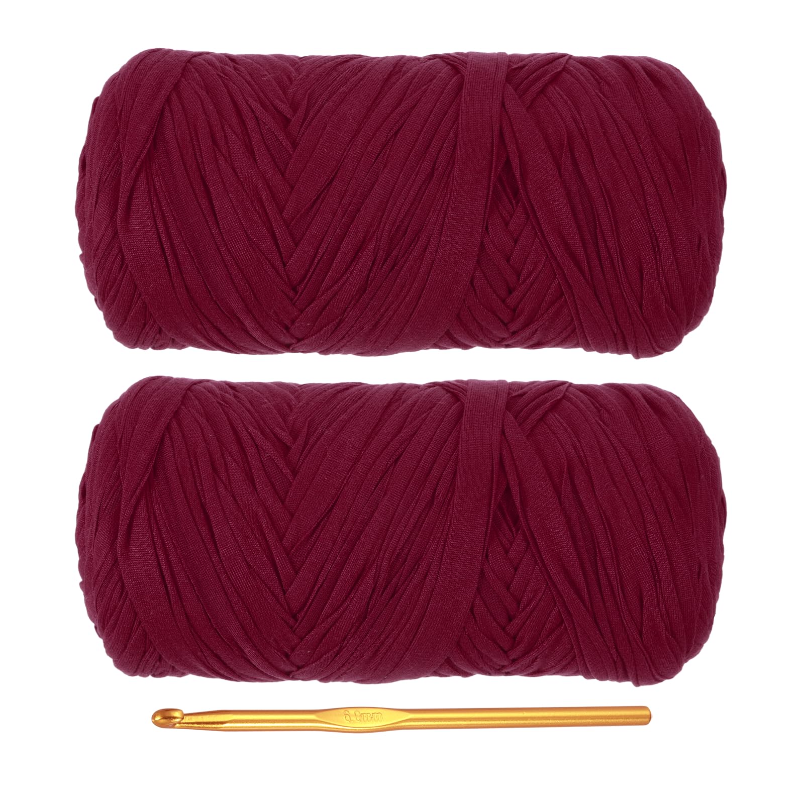 PATIKIL T-Shirt Yarn for Crocheting with 1 Crochet Hook