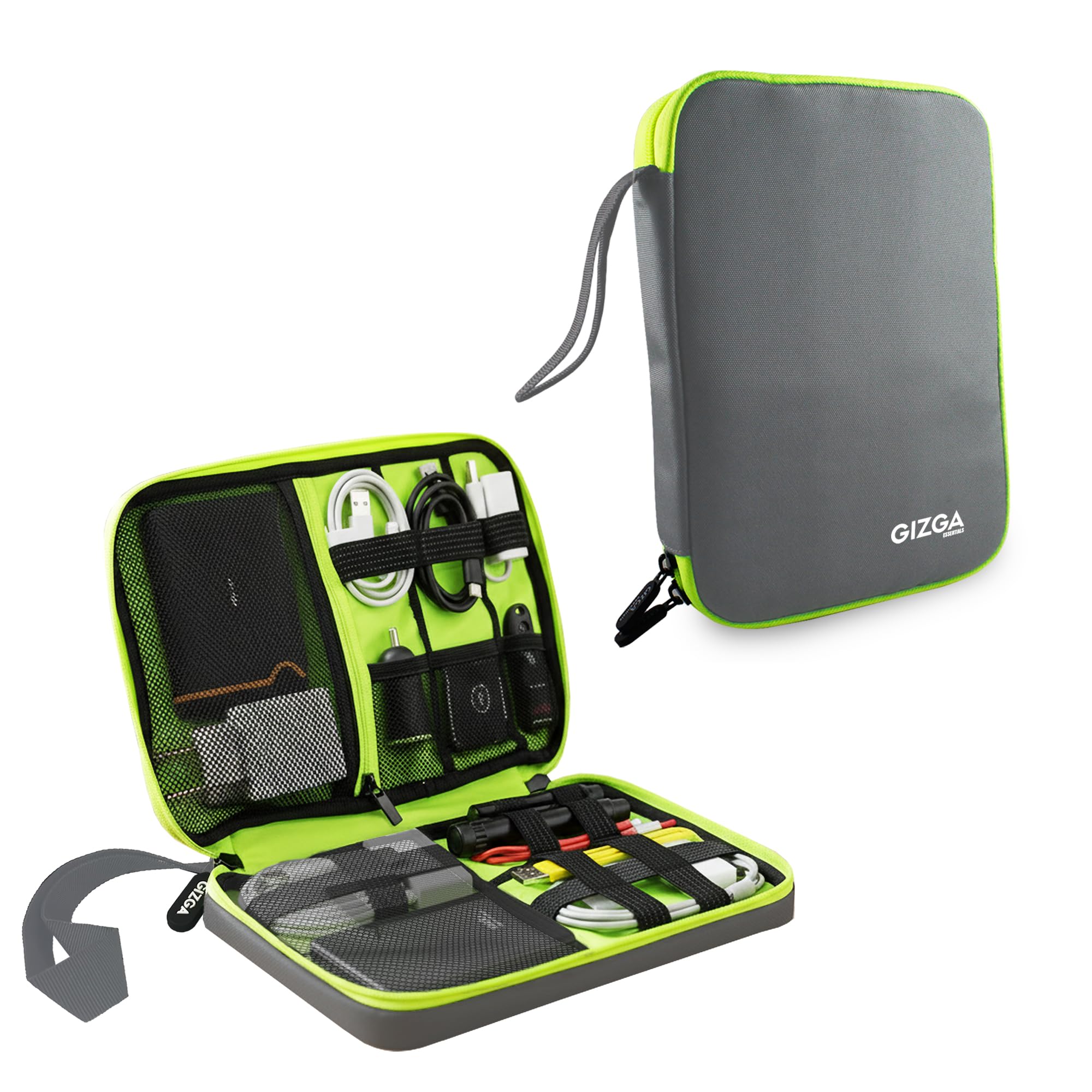 GIZGA essentials Gadget Organizer Case, Portable Zippered Pouch for All Small Gadgets, HDD, Power Bank, USB Cables, Power Adapters, etc