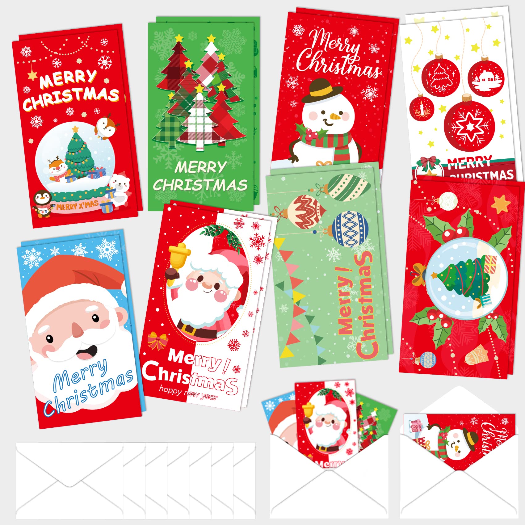 Wlulu Christmas Money Wallets for Cash Gifts Xmas with Envelopes Money Wallets for Xmas Gift Card Envelopes Christmas Money Wallets for Cash Gifts