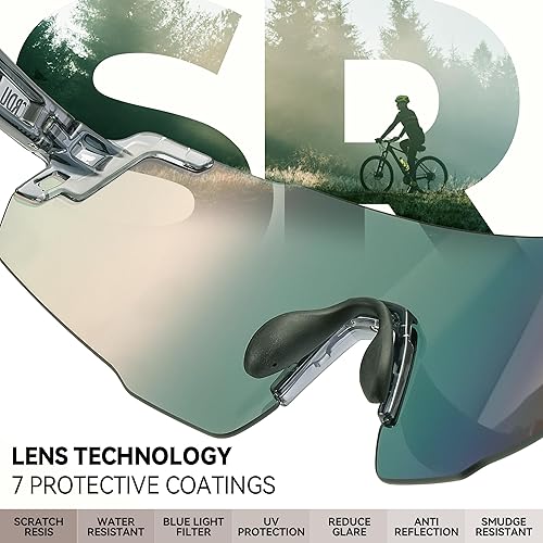 Miniatura 3 de Gafas de sol deportivas para hombres y mujeres, gafas de sol de béisbol para niños, TR90 marco de protección UV gafas