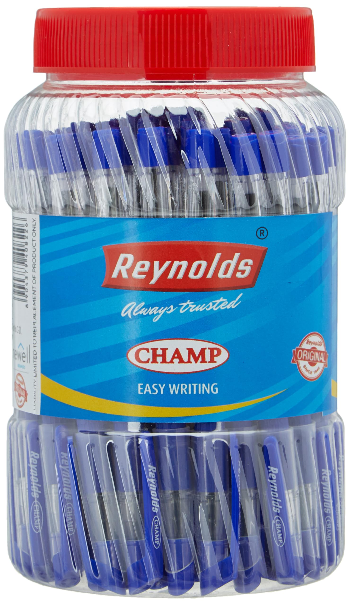 Reynolds CHAMP 60 canetas azuis com aderência confortável