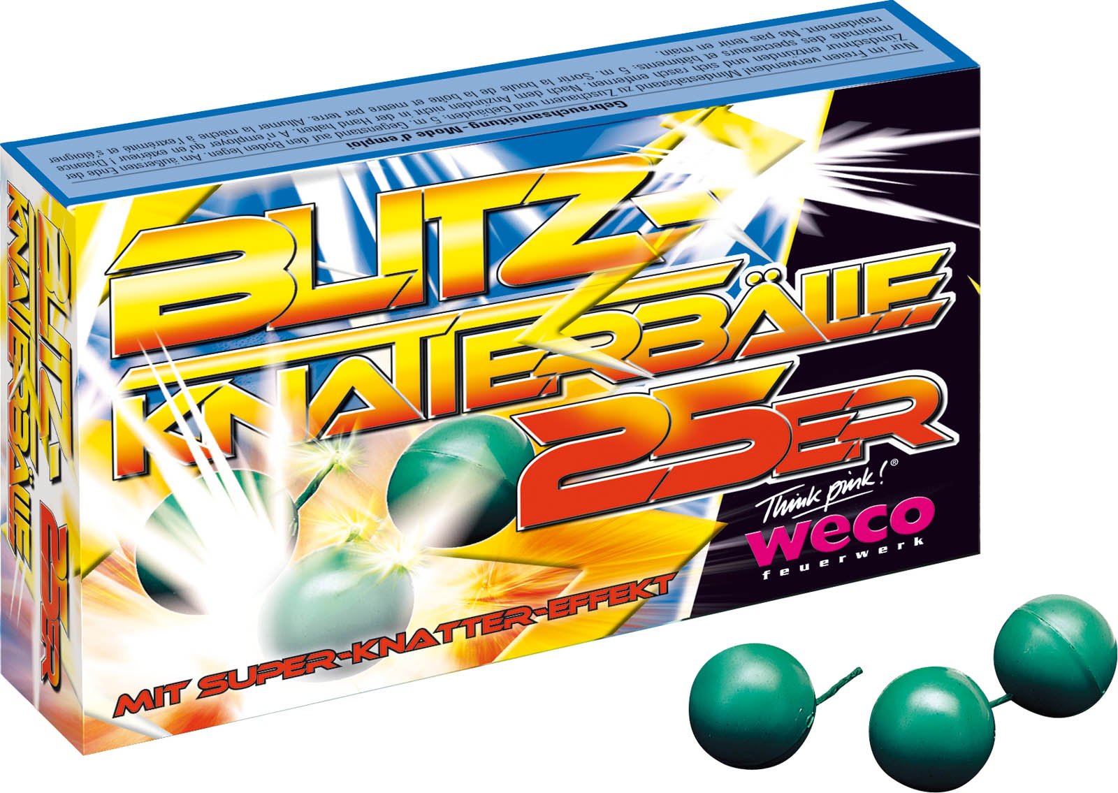 Weco 100 Blitzknatterbälle (4 Schachteln a = 25 Stück) : Amazon.de
