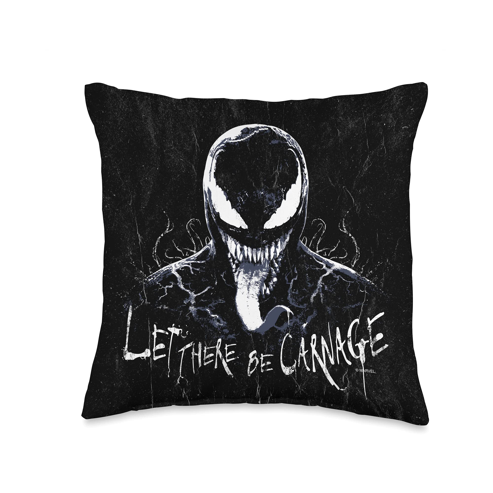 Amazon.com: Marvel Venom: Let There Be Carnage Eddie Brock Black Throw  Pillow, 16x16, Multicolor : Home & Kitchen