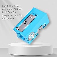 Vista 5 de BestYiJo 8-in-1 Aluminium Pool Cue Tip Shaper, Billiard Pool Stick Tip Repair Tool, pool cue tips replacement kit for Shaping Cue Tips, pool cue