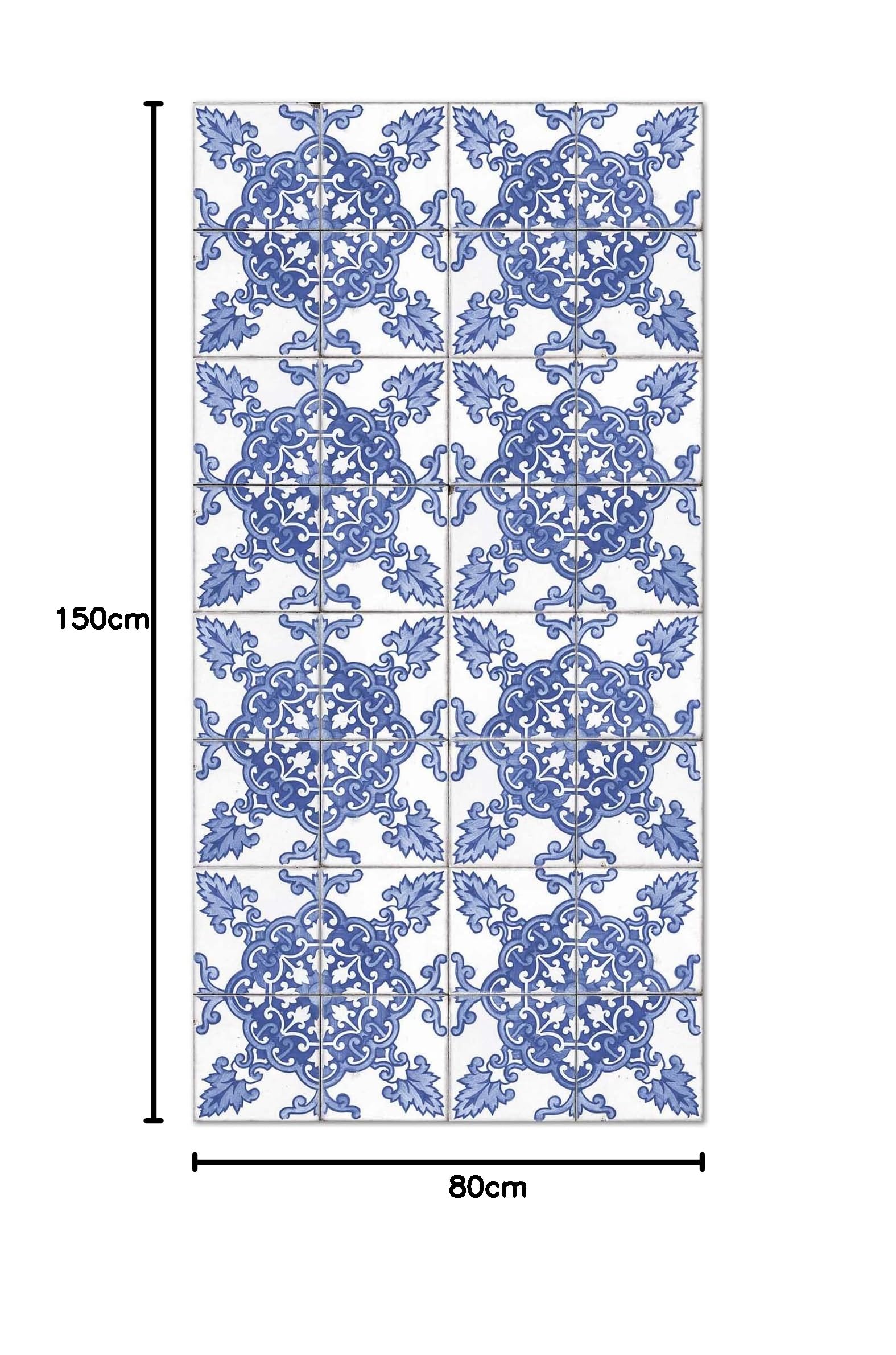 Panorama Alfombra Vinílica - Modelo Hidráulica Córdoba Azul 80x150 cm - Varios tamaños - Decoración Hogar, Cocina, Salón