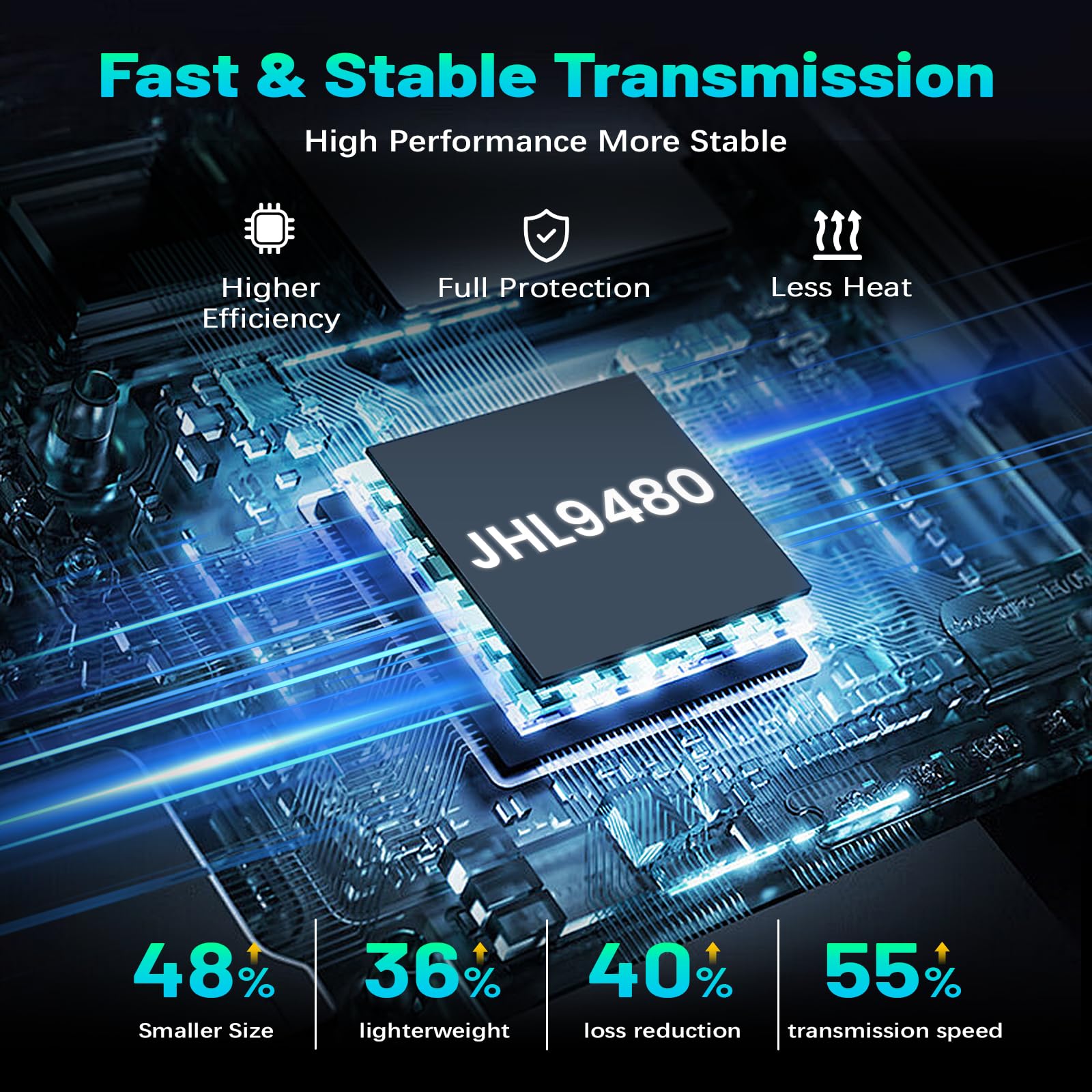 VCOM Carcasa SSD M.2 NVMe de 80 Gbps, compatible con Thunderbolt 5/4/USB4 V2.0, carcasa NVMe con ventilador de refrigeración, tamaño M.2 2280 M&B+M-Key, funda SSD externa de alta velocidad para