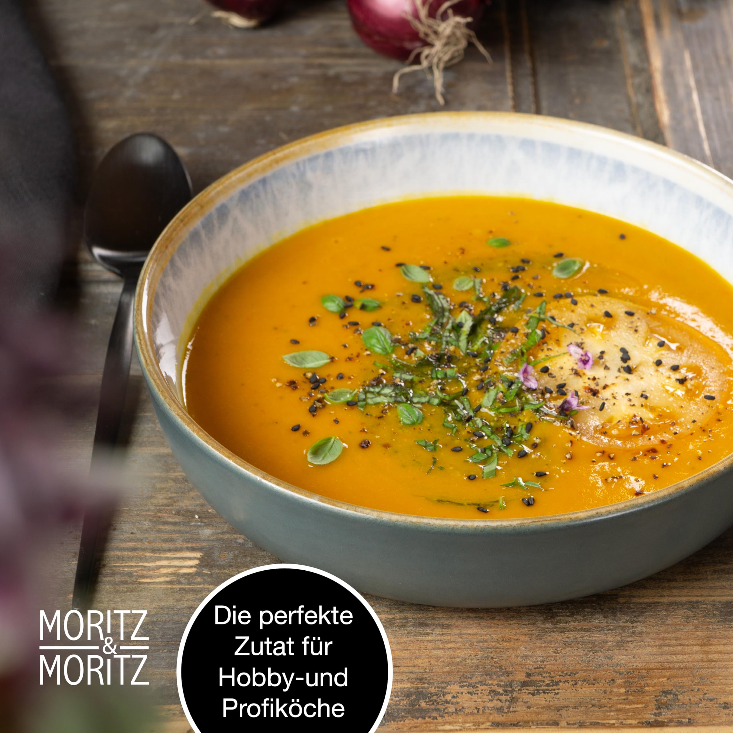 Moritz & Moritz TERRA 18-tlg Geschirrset 6 Personen - Teller Set in strahlendem Azurblau aus hochwertigem Porzellan - Geschirr Set 6 Personen aus je 6x Speiseteller, Dessertteller und Schalen