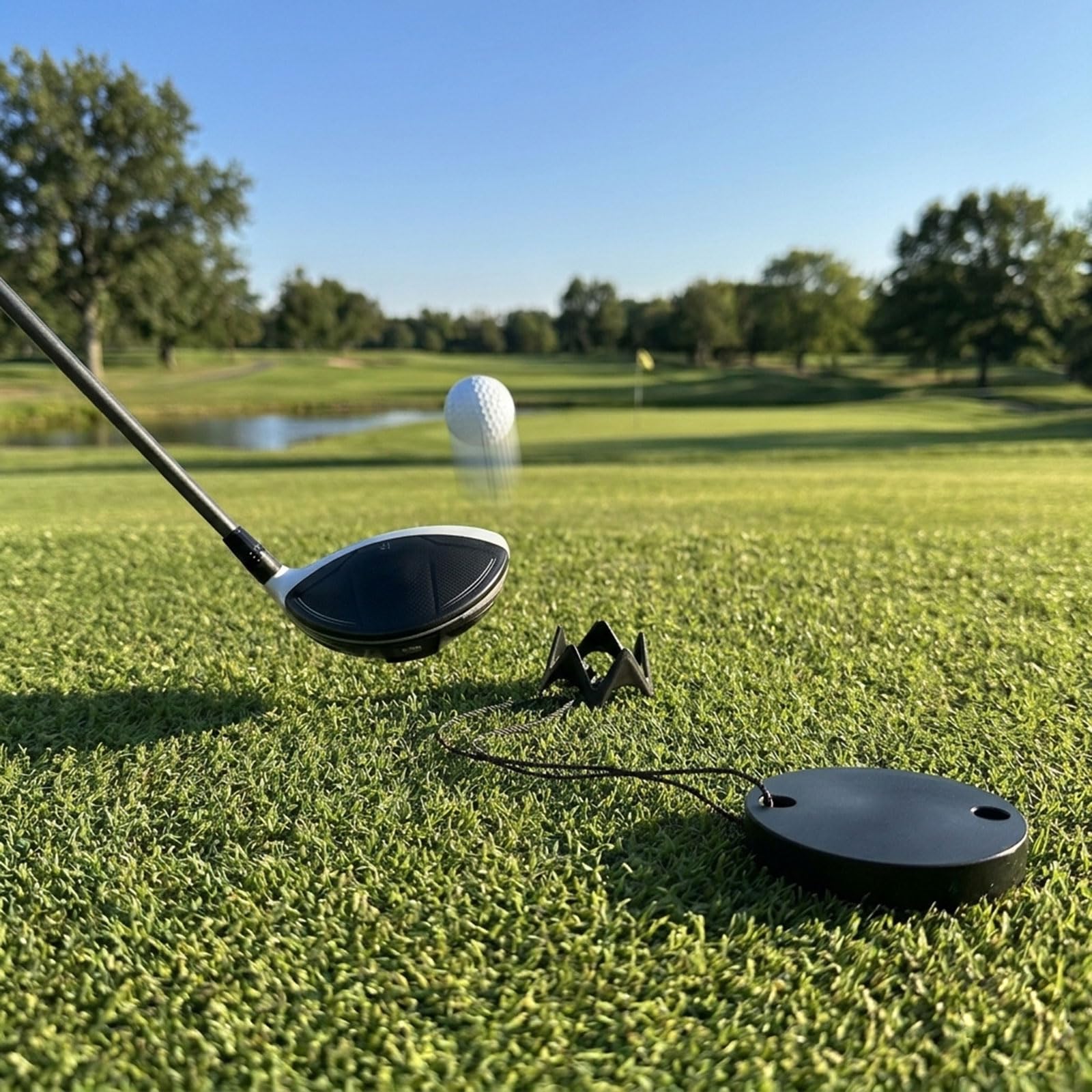 Kunststoff Golf Tees Set mit Einstellbarer Höhe und gewichtetem Design für eine stabile Ballplatzierung beim Golftraining Übungstees
